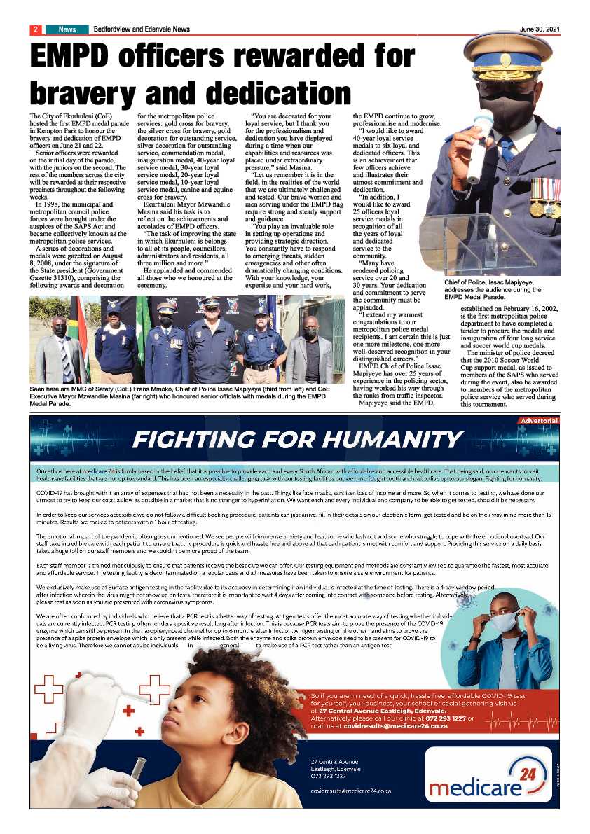 Bedfordview Edenvale News 30 June 2021 page 2