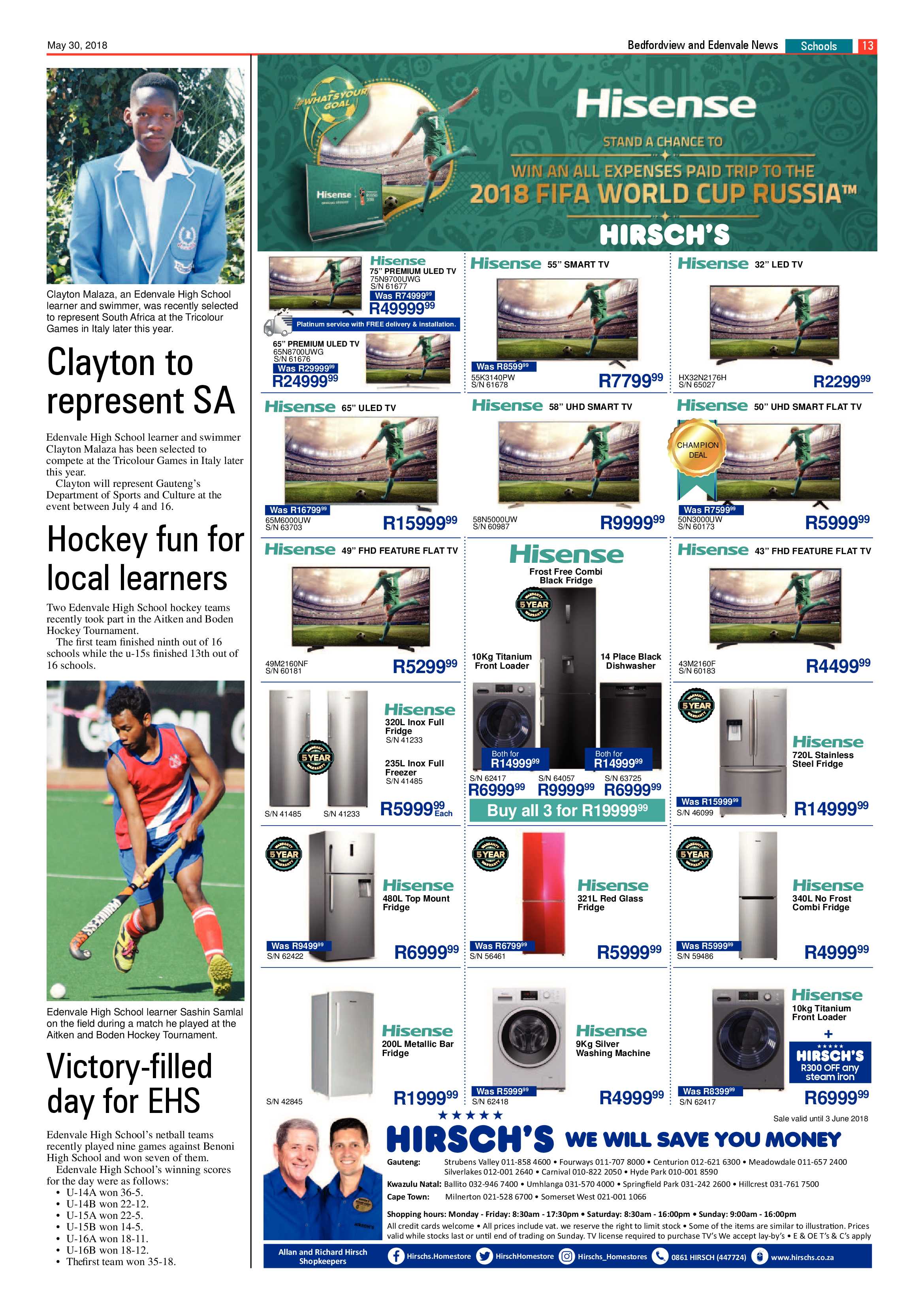 Bedfordview Edenvale News 30 May 2018 page 13