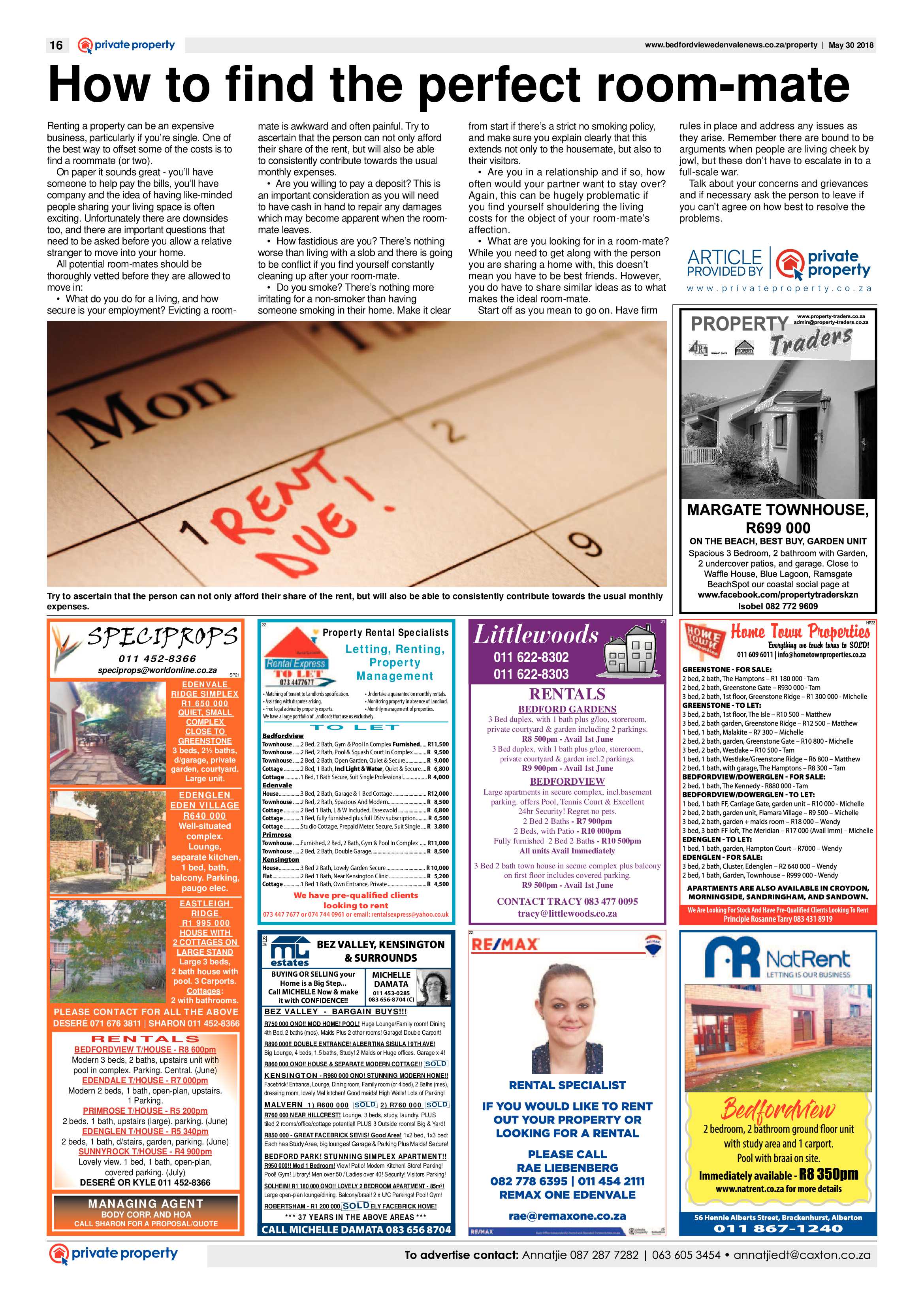 Bedfordview Edenvale News 30 May 2018 page 16