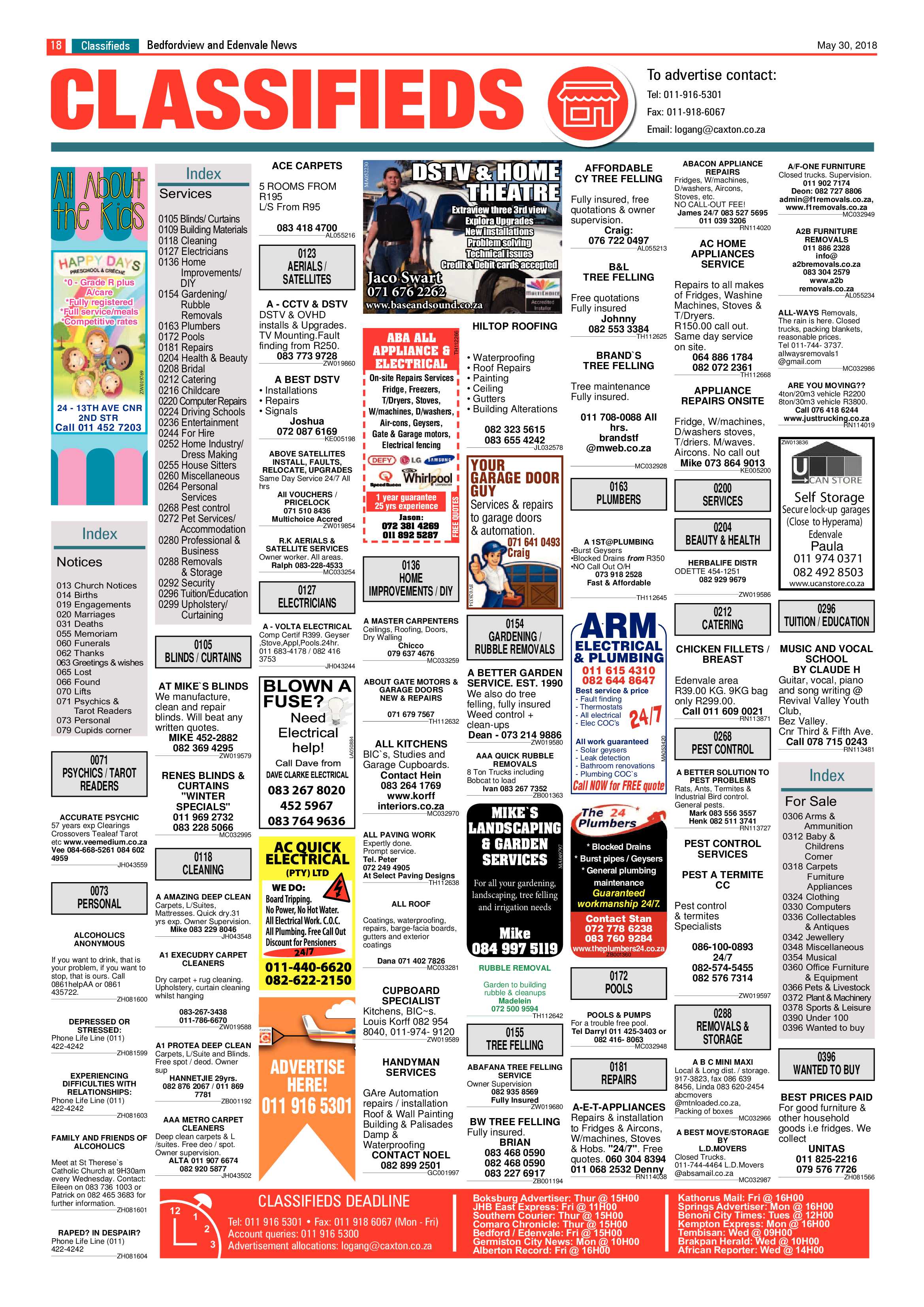 Bedfordview Edenvale News 30 May 2018 page 18