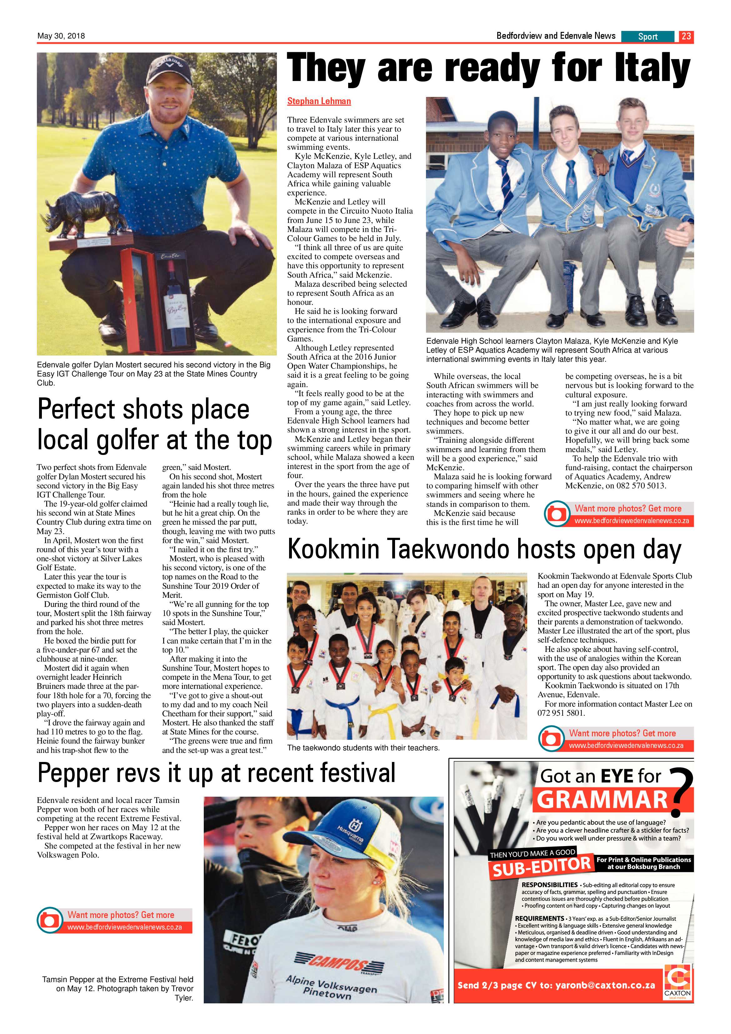 Bedfordview Edenvale News 30 May 2018 page 23