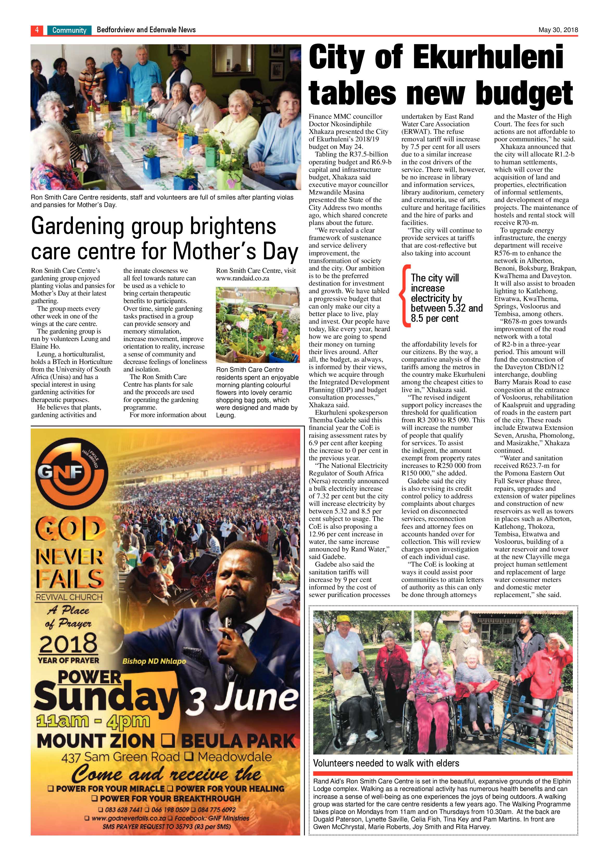 Bedfordview Edenvale News 30 May 2018 page 4