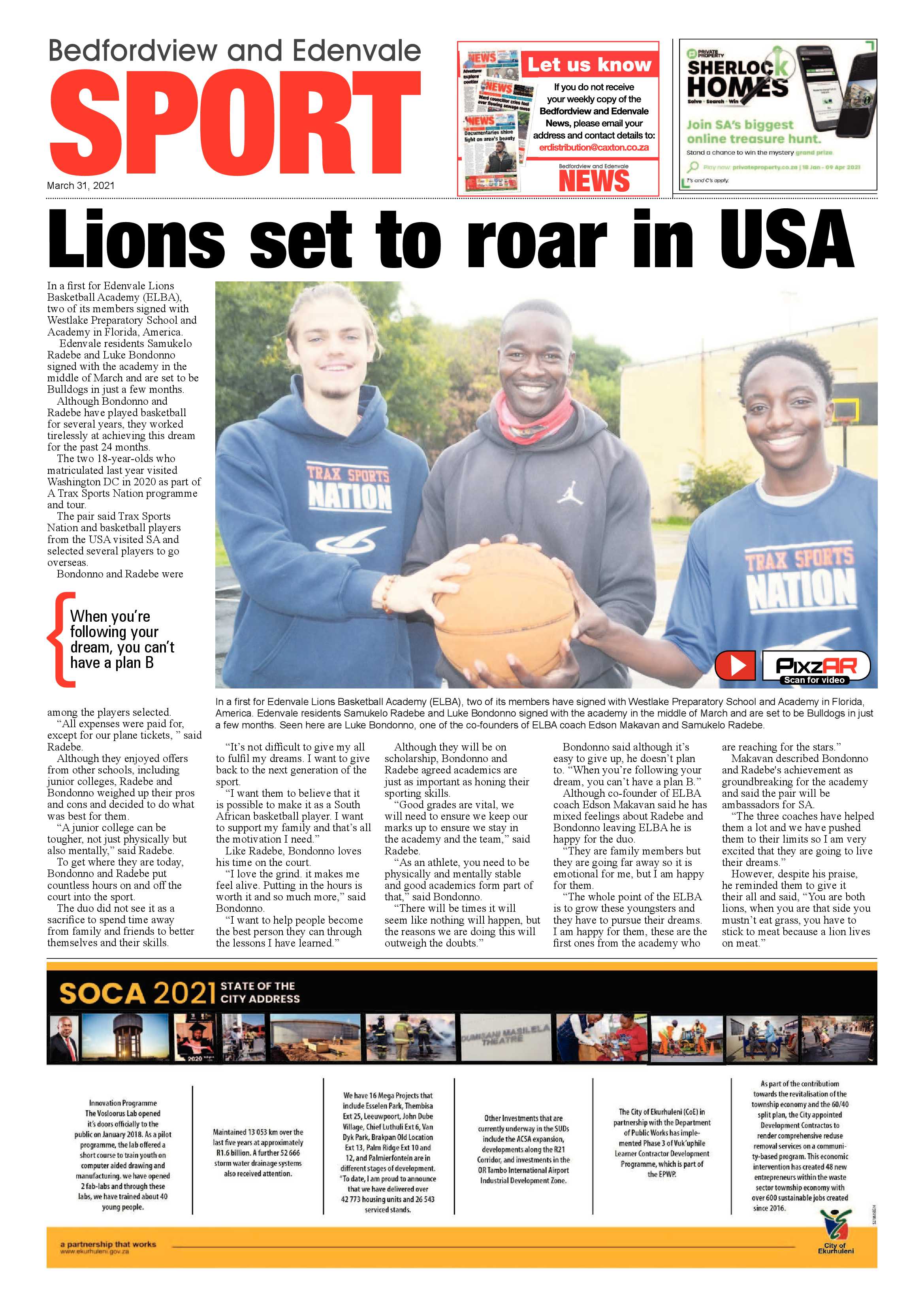 Bedfordview Edenvale News 31 March 2021 page 16