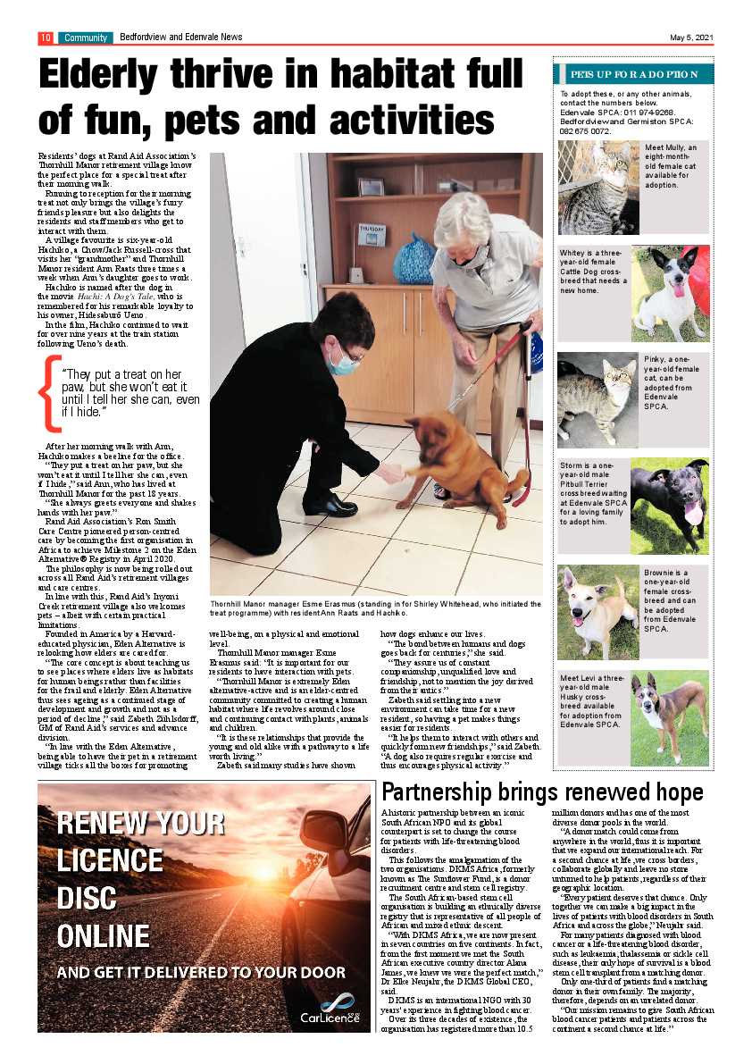 Bedfordview Edenvale News 7 May 2021 page 10