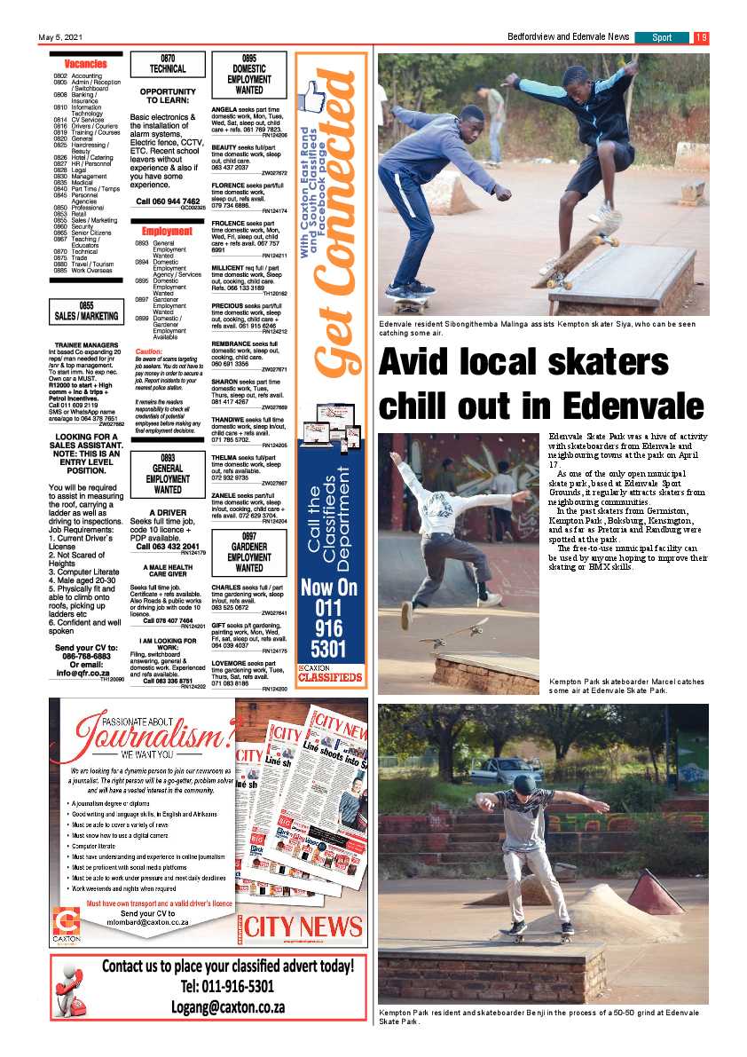 Bedfordview Edenvale News 7 May 2021 page 19