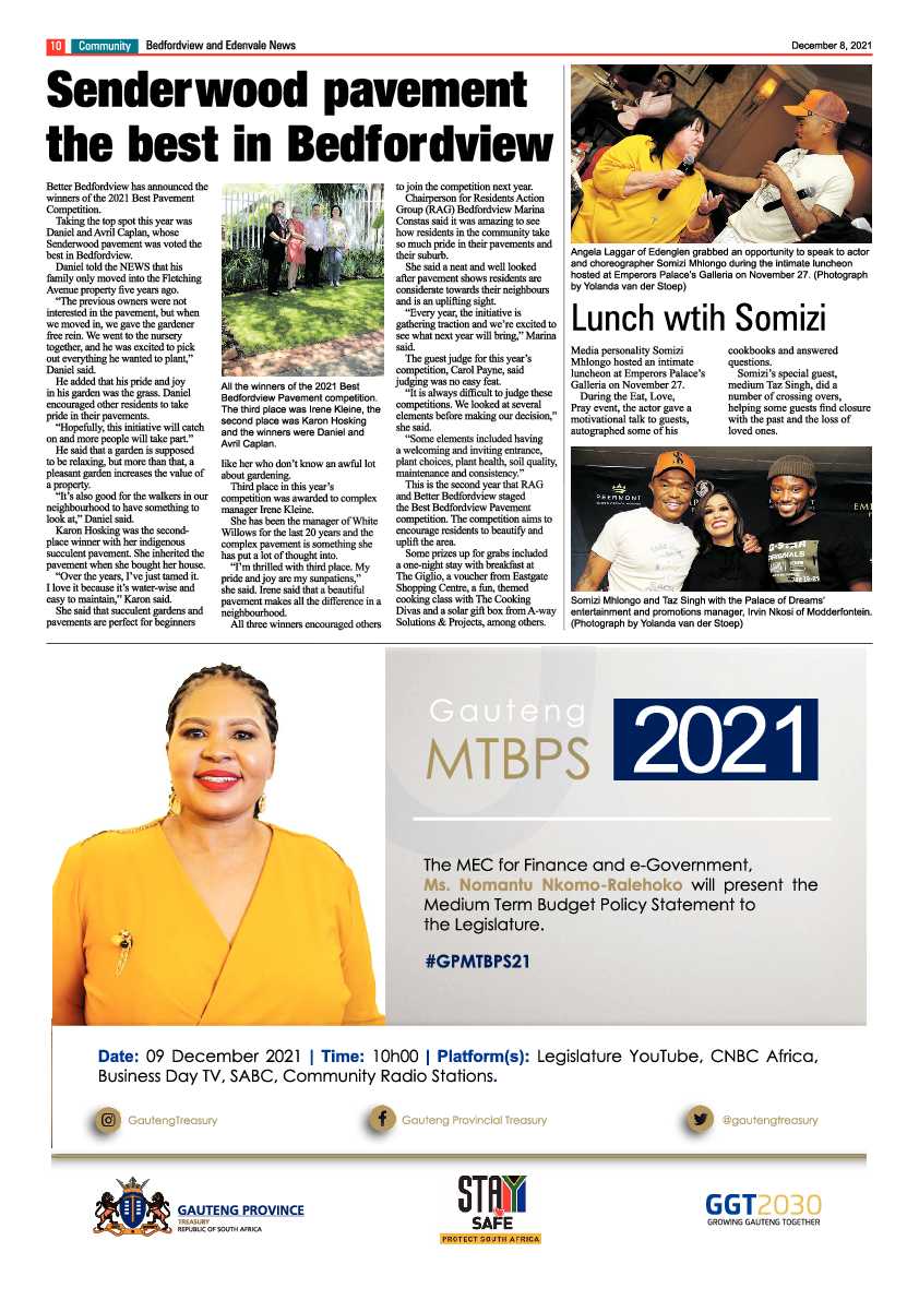 Bedfordview Edenvale News 8 December 2021 page 12