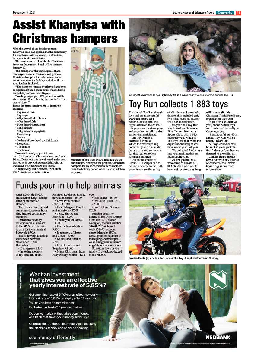 Bedfordview Edenvale News 8 December 2021 page 13