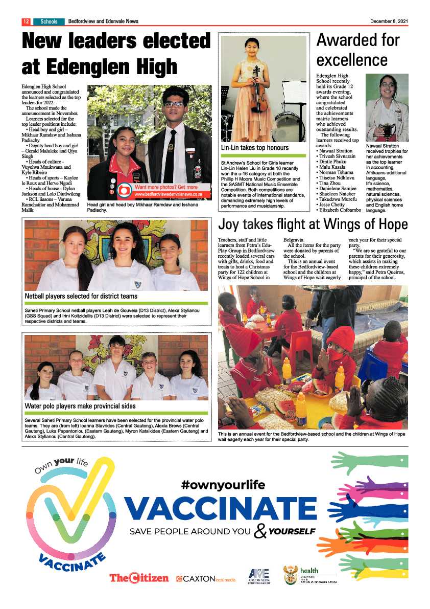 Bedfordview Edenvale News 8 December 2021 page 14