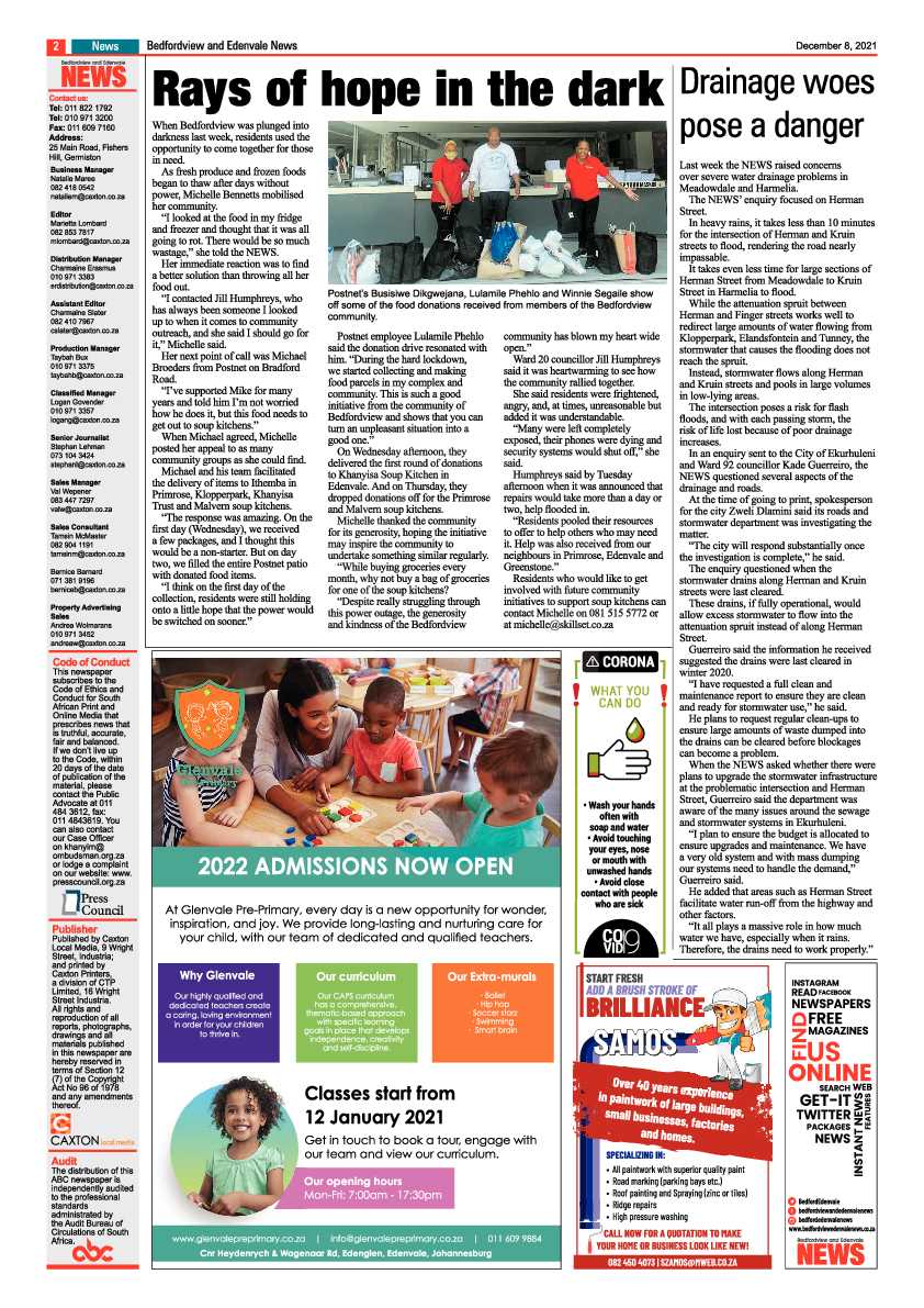 Bedfordview Edenvale News 8 December 2021 page 4