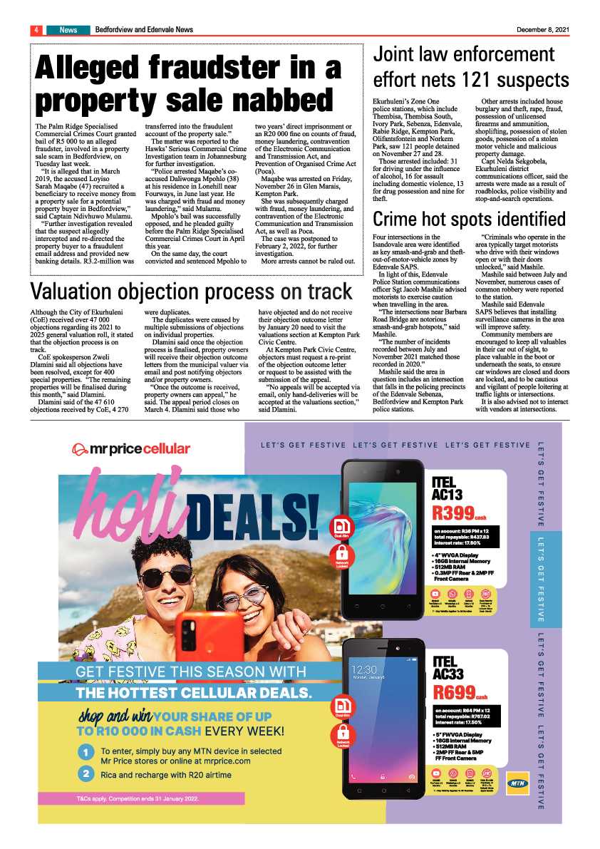 Bedfordview Edenvale News 8 December 2021 page 6