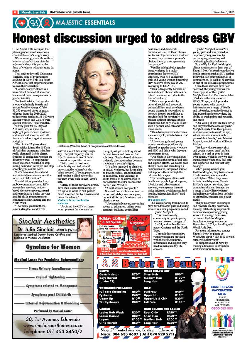 Bedfordview Edenvale News 8 December 2021 page 8