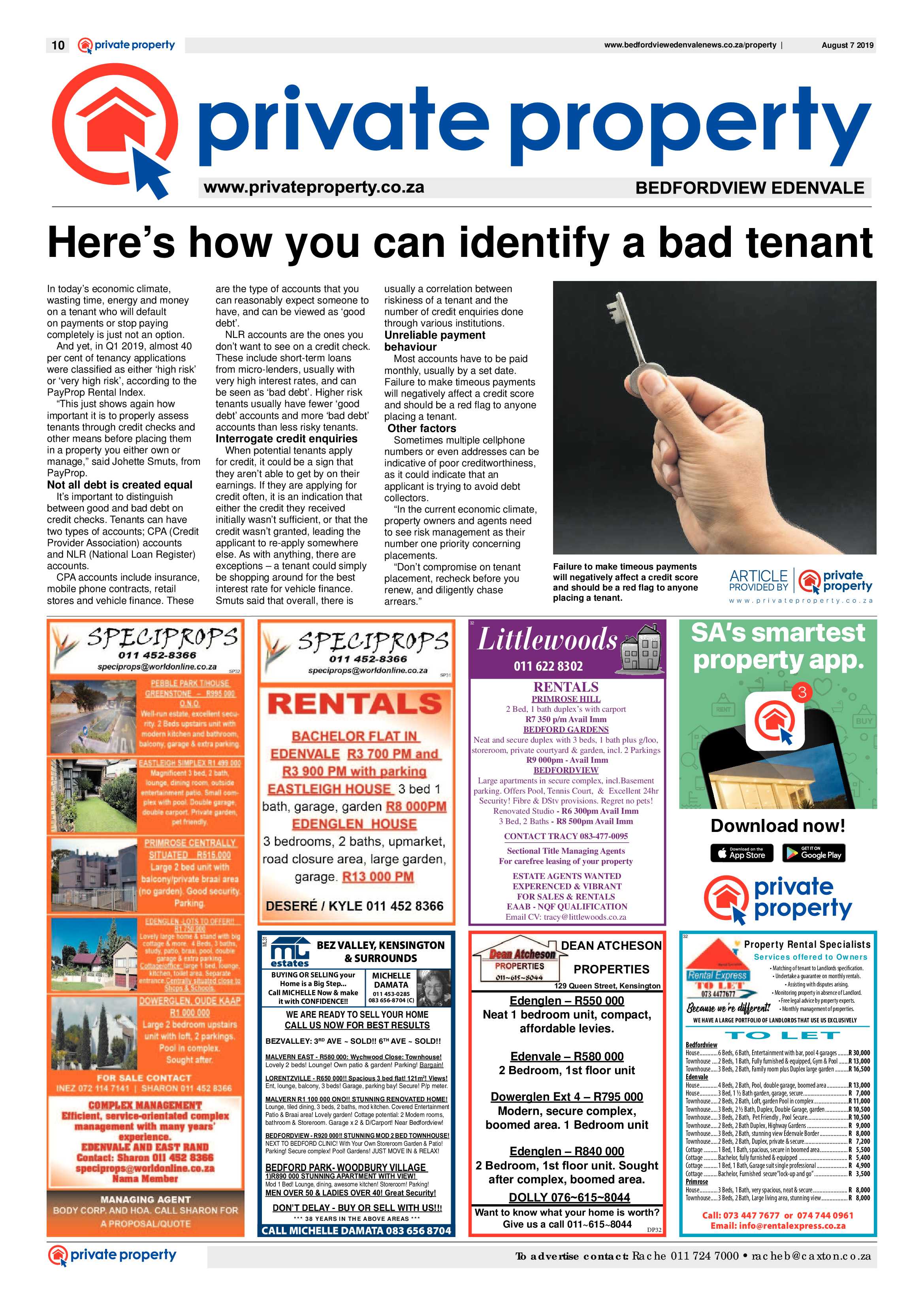 Bedfordview  and Edenvale News 07 August 2019 page 10