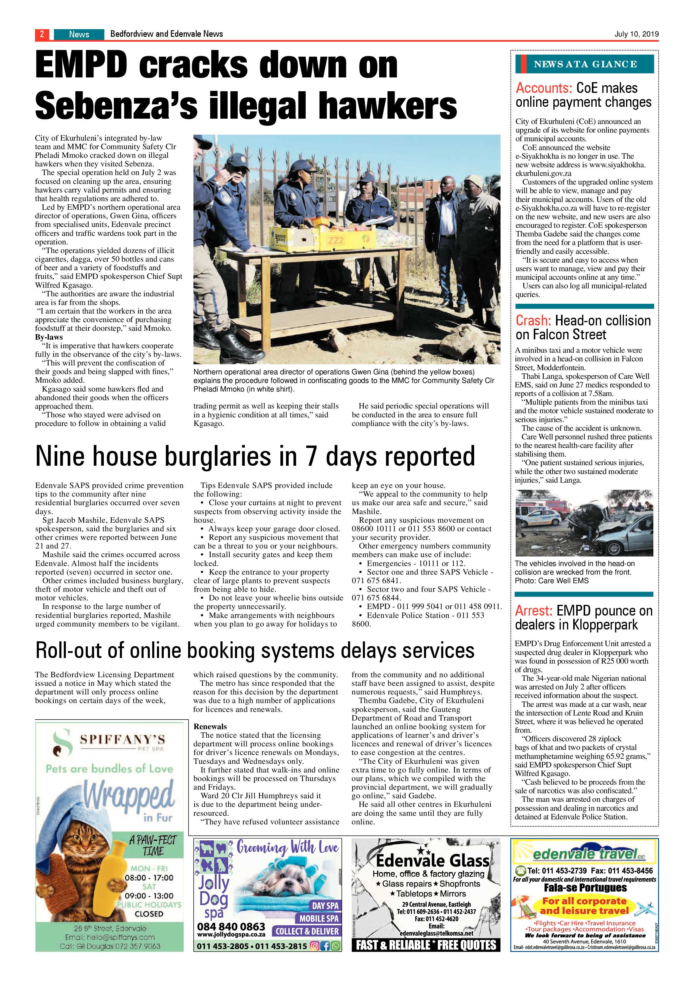 Bedfordview  and Edenvale News 10 July 2019 page 2