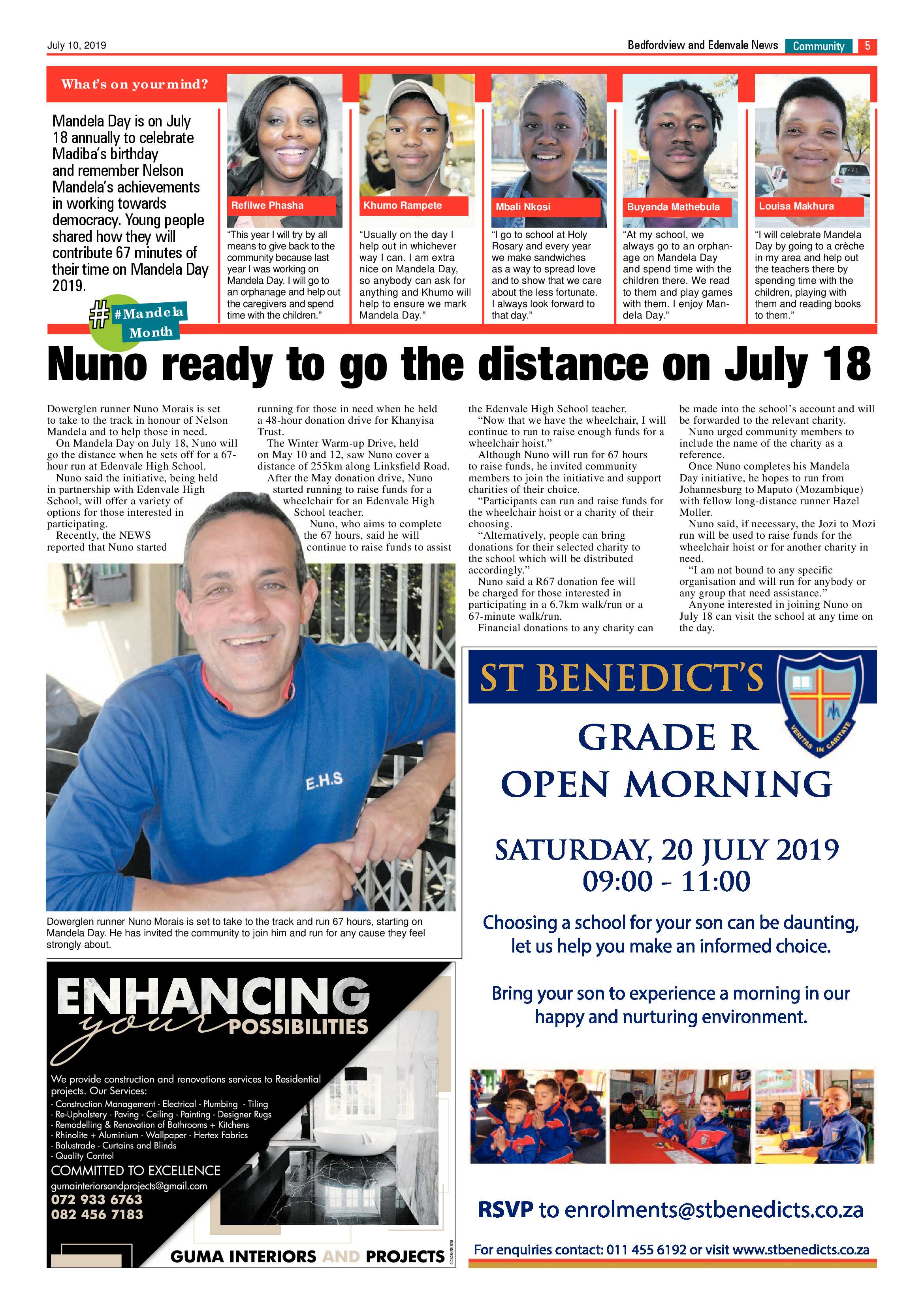 Bedfordview  and Edenvale News 10 July 2019 page 5