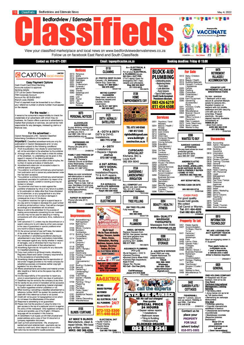 Bedfordview and Edenvale News 04 May 2022 page 10