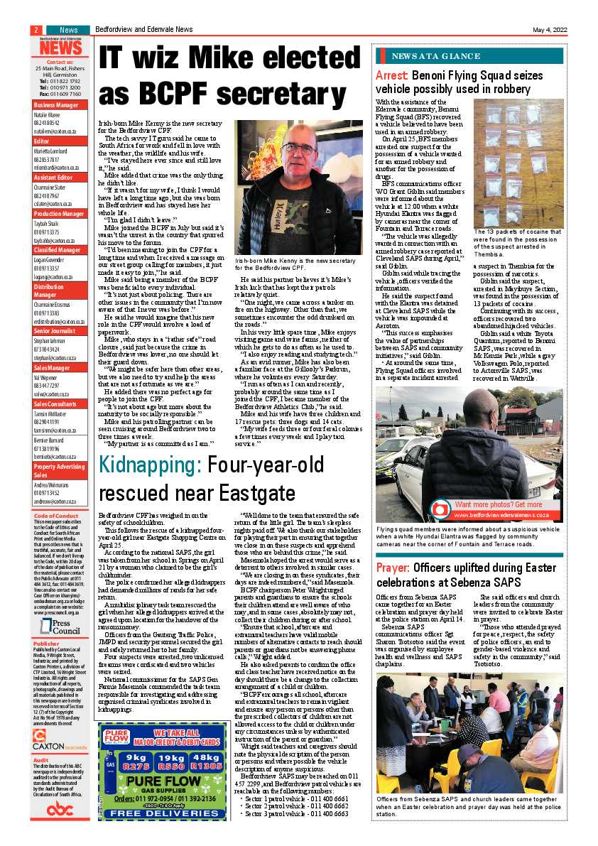 Bedfordview and Edenvale News 04 May 2022 page 2