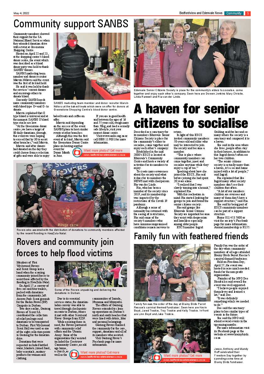 Bedfordview and Edenvale News 04 May 2022 page 5