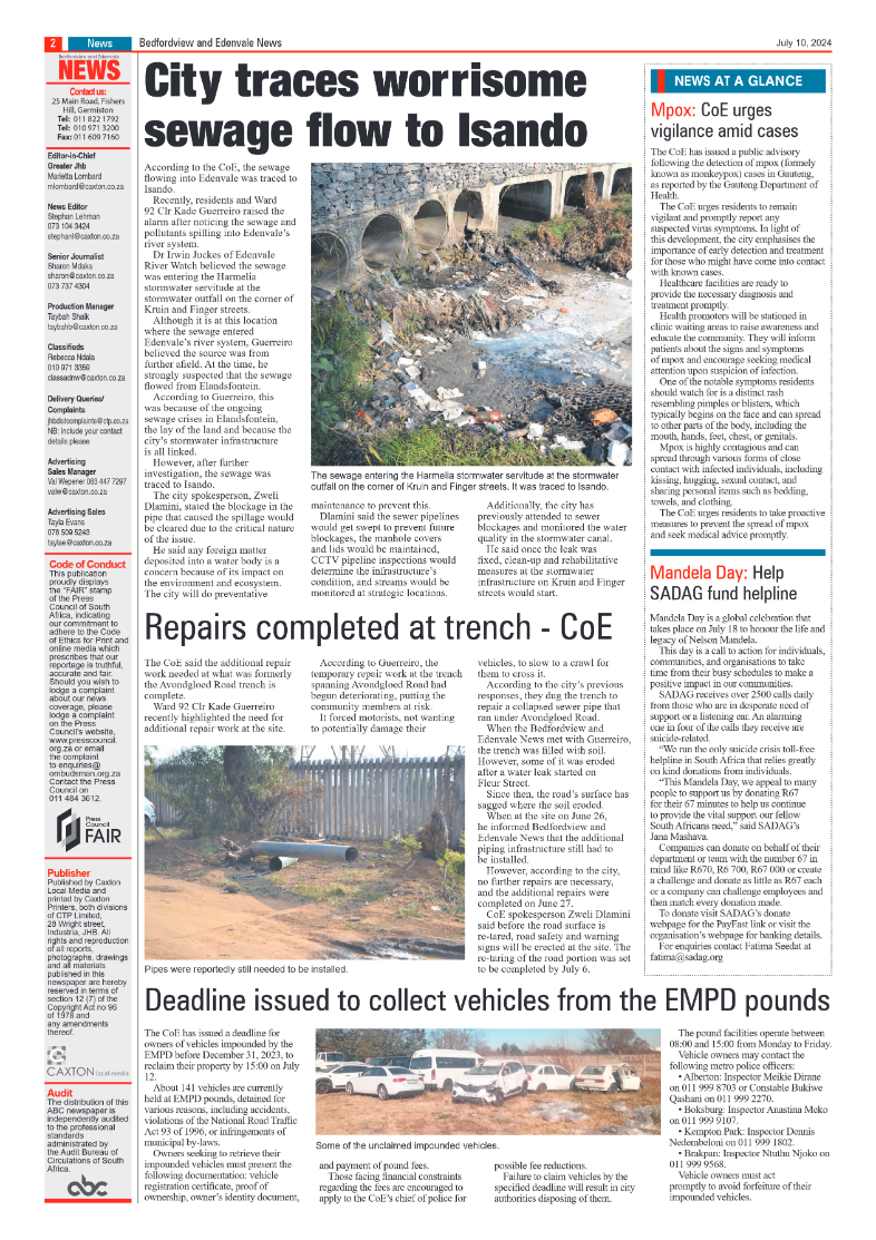 Bedfordview and Edenvale 10 July 2024 page 2