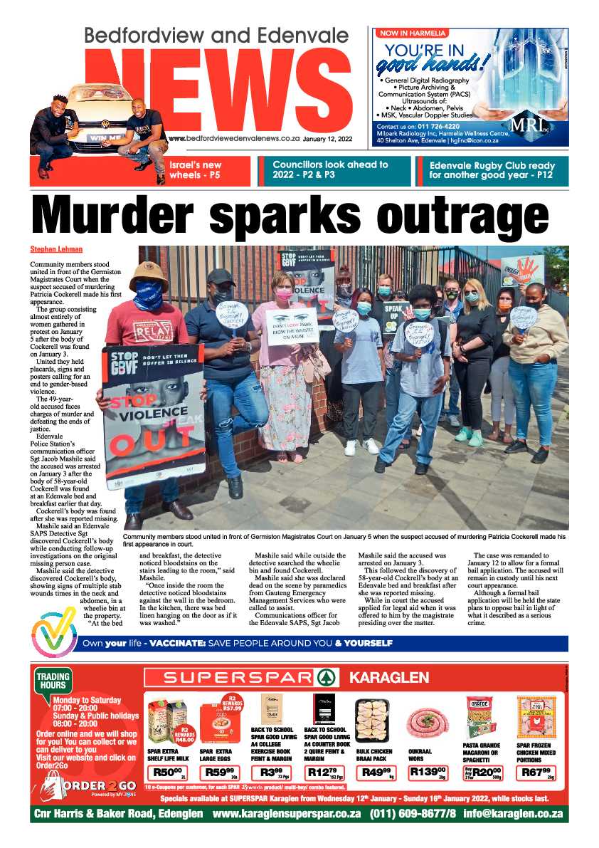 Bedfordview and Edenvale 12 Janaury 2022 page 1