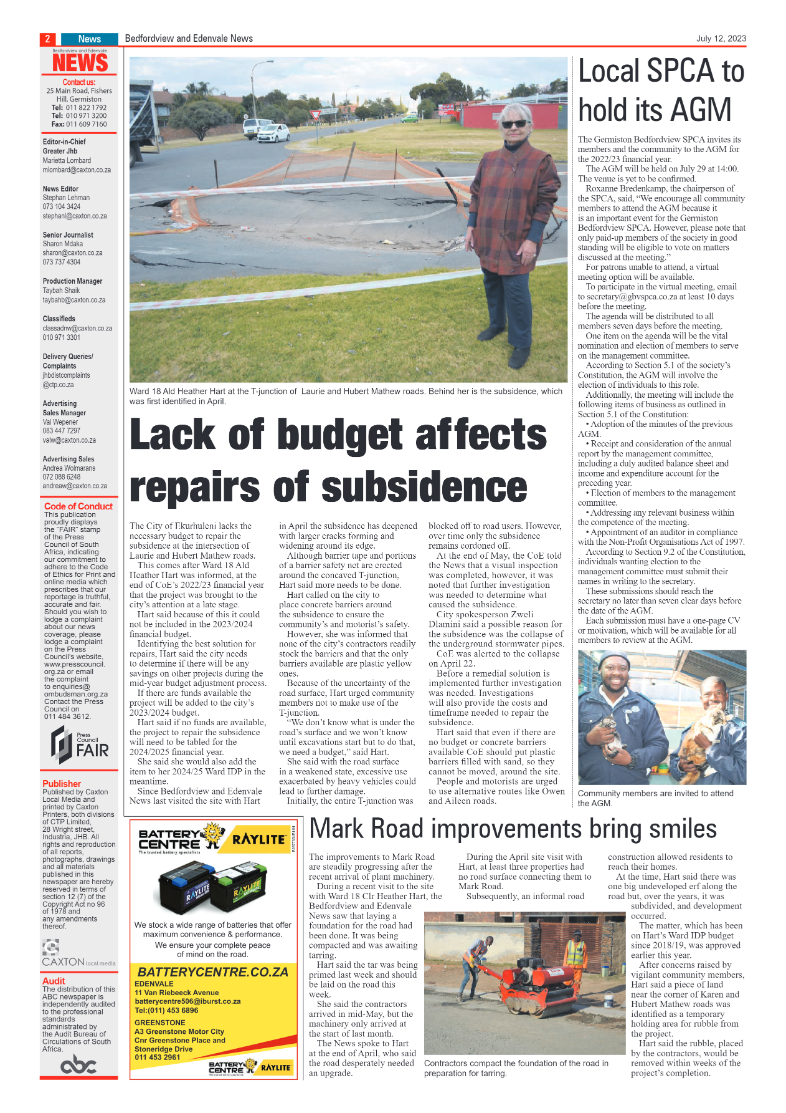 Bedfordview and Edenvale 12 July 2023 page 2