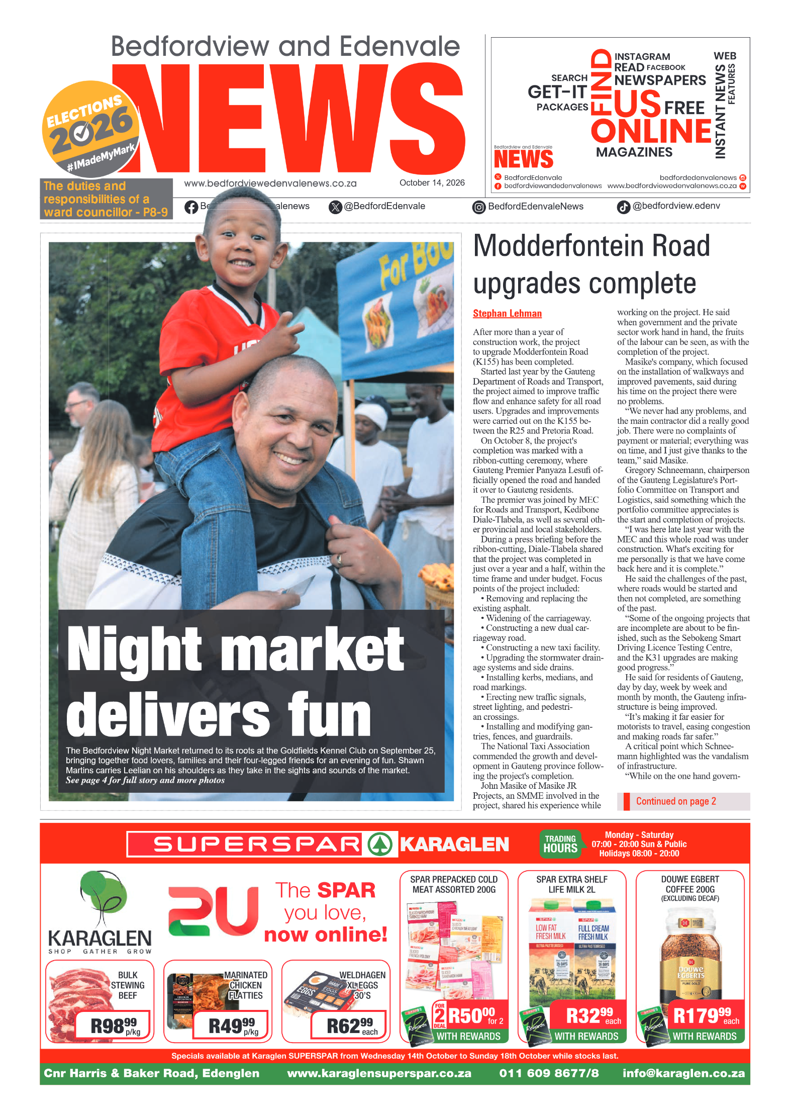 Bedfordview and Edenvale 14 October 2026 page 1