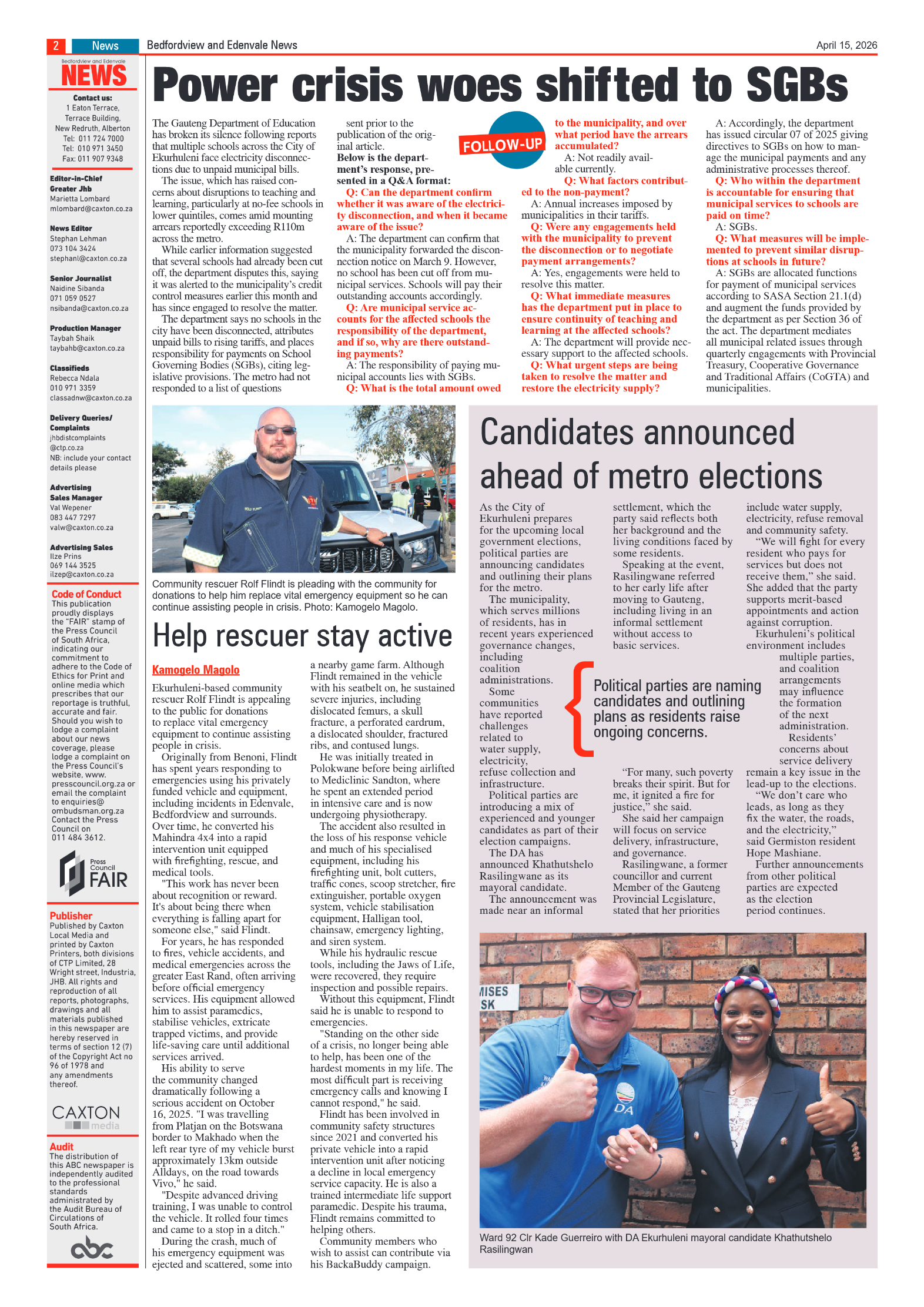 Bedfordview and Edenvale 15 April 2026 page 2