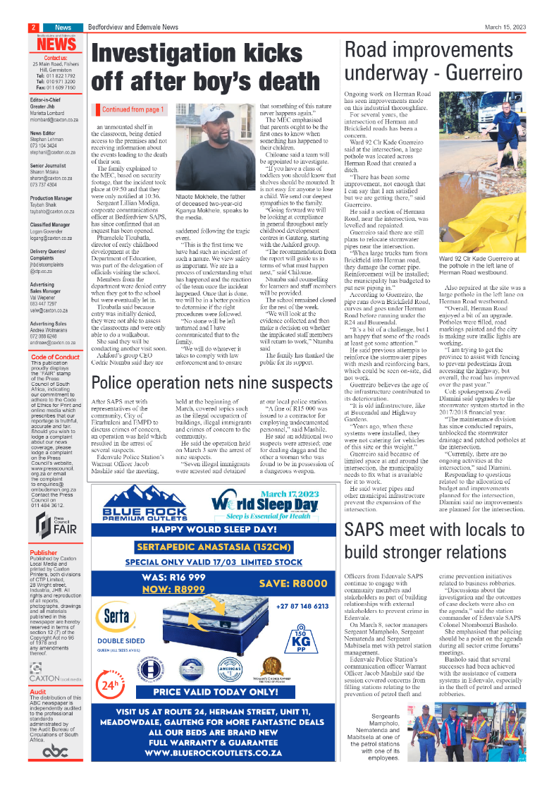 Bedfordview and Edenvale 15 March 2023 page 2