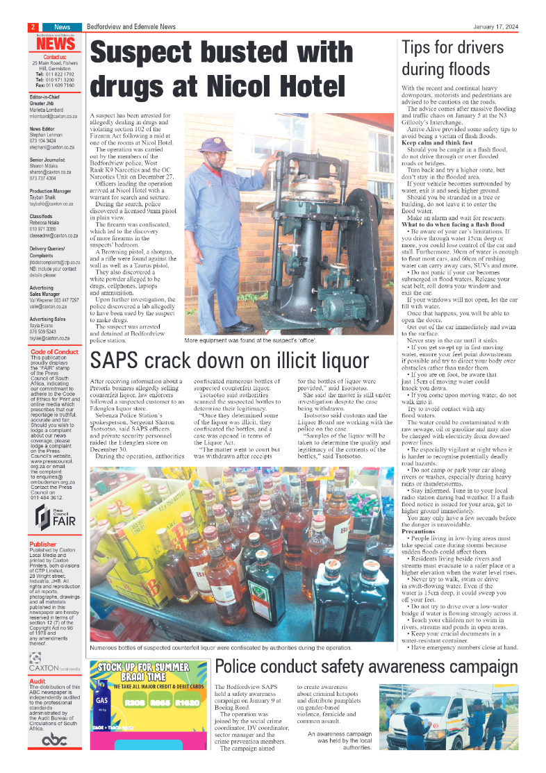 Bedfordview and Edenvale 17 January 2024 page 2