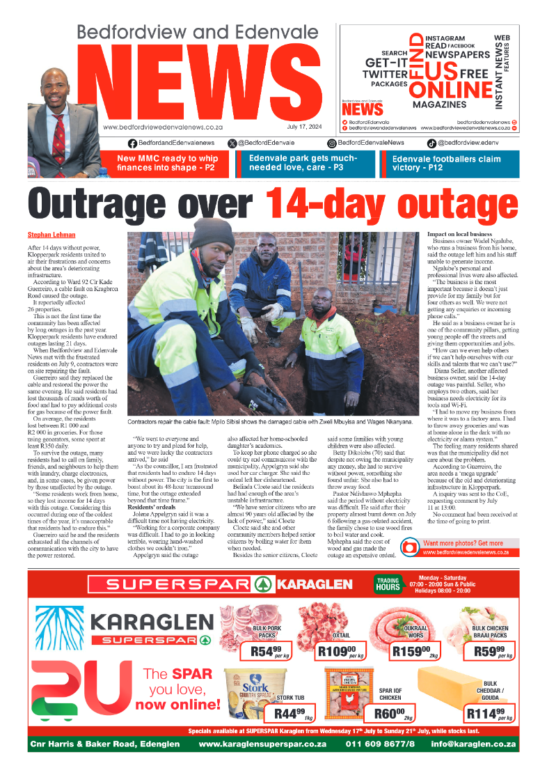 Bedfordview and Edenvale 17 July 2024 page 1