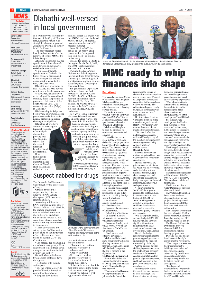 Bedfordview and Edenvale 17 July 2024 page 2