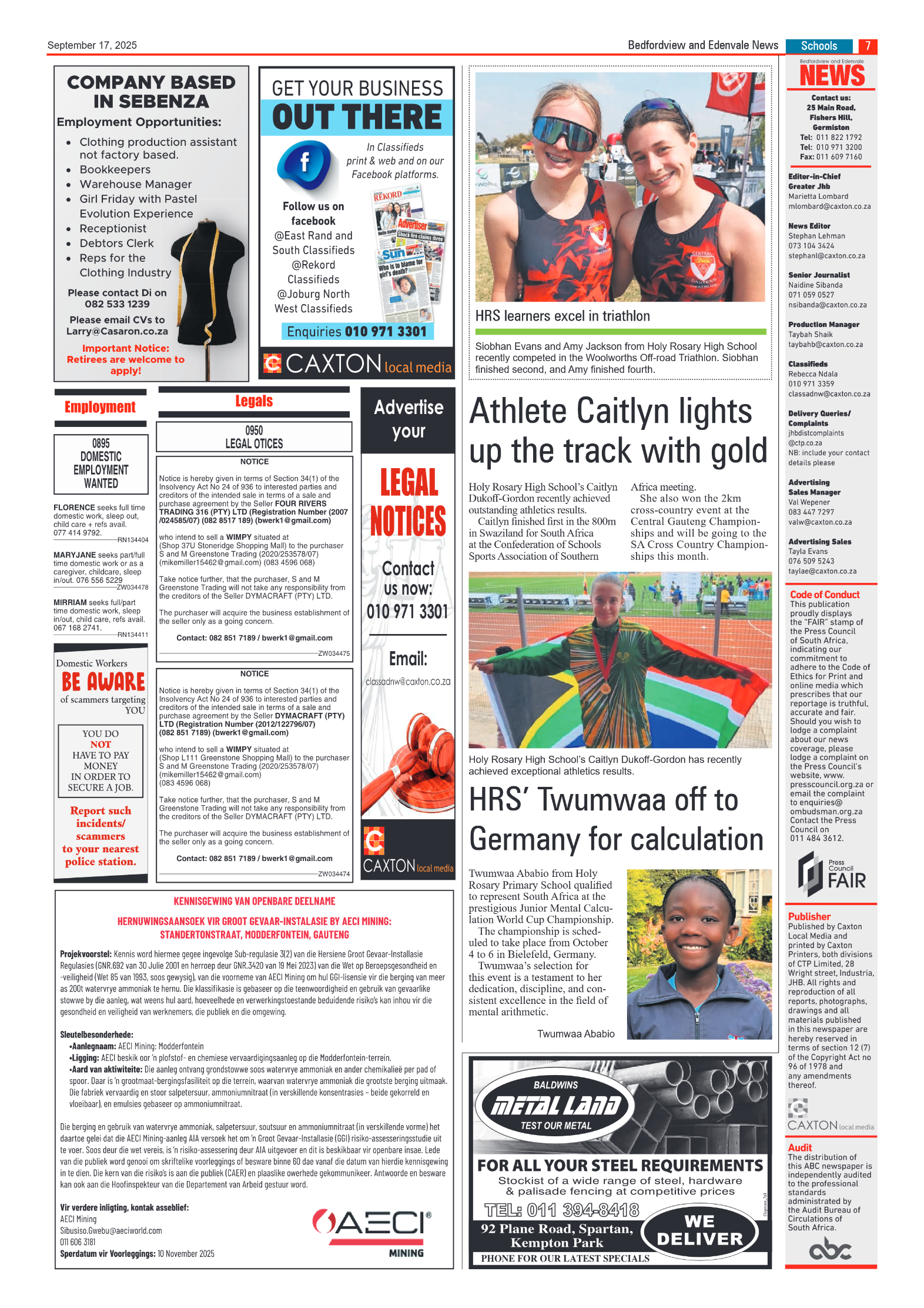 Bedfordview and Edenvale 17 September 2025 page 9