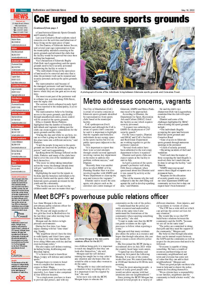 Bedfordview and Edenvale 18 May 2022 page 2