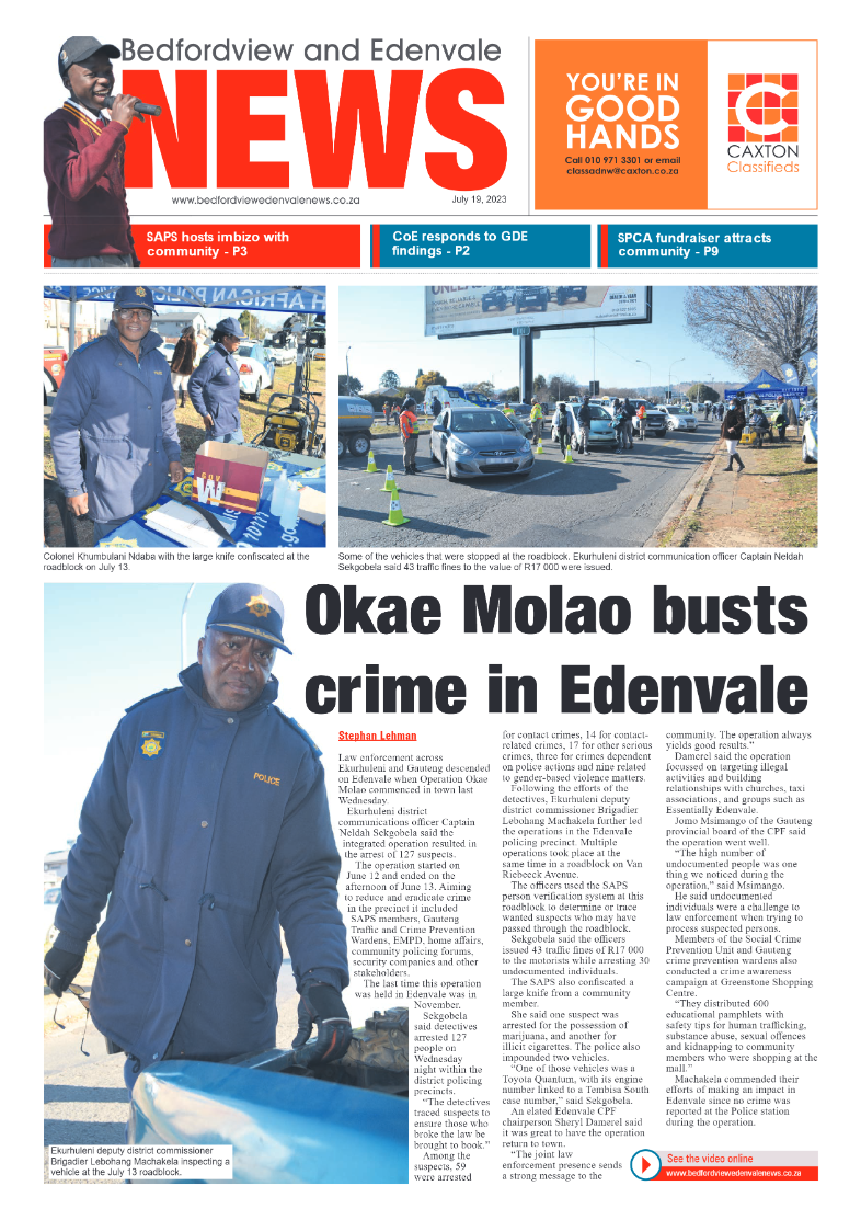 Bedfordview and Edenvale 19 July 2023 page 1