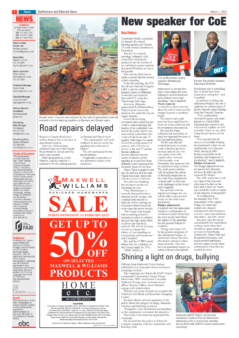 Bedfordview and Edenvale 1 March 2023 page 2