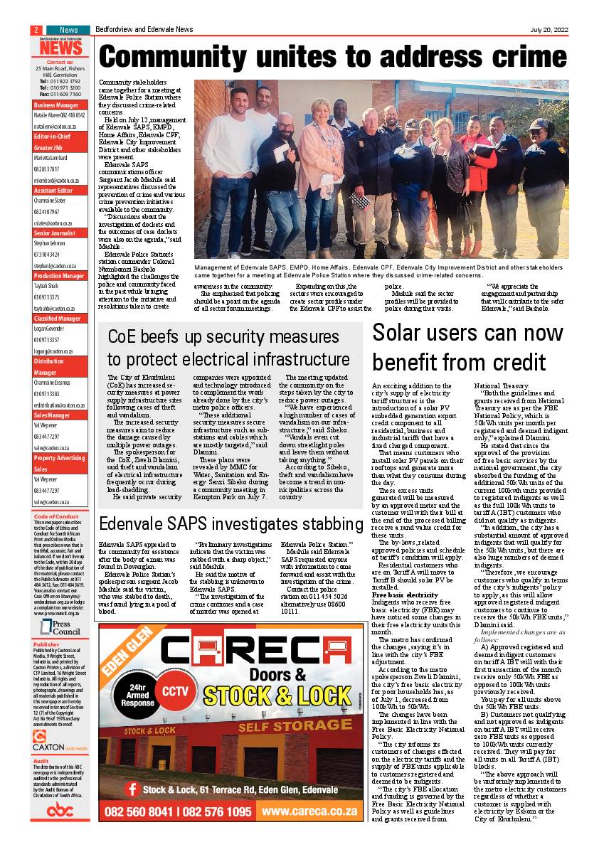 Bedfordview and Edenvale 20 July 2022 page 2