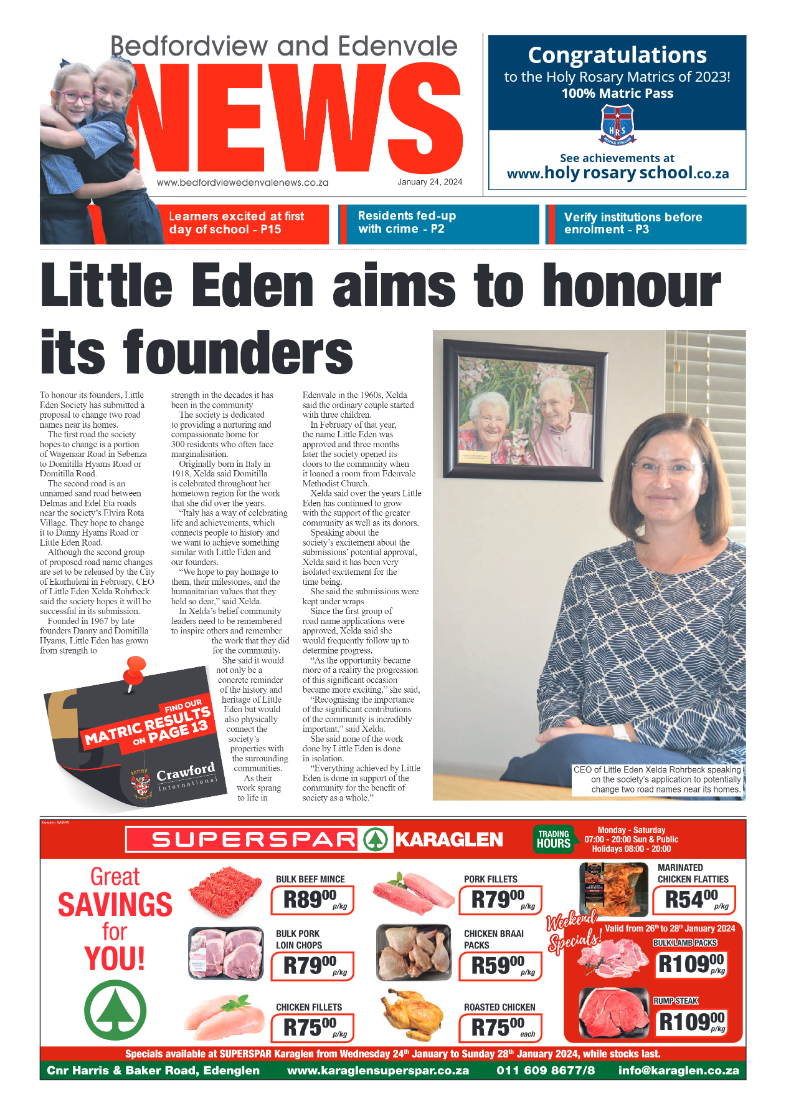 Bedfordview and Edenvale 24 January 2024 page 1