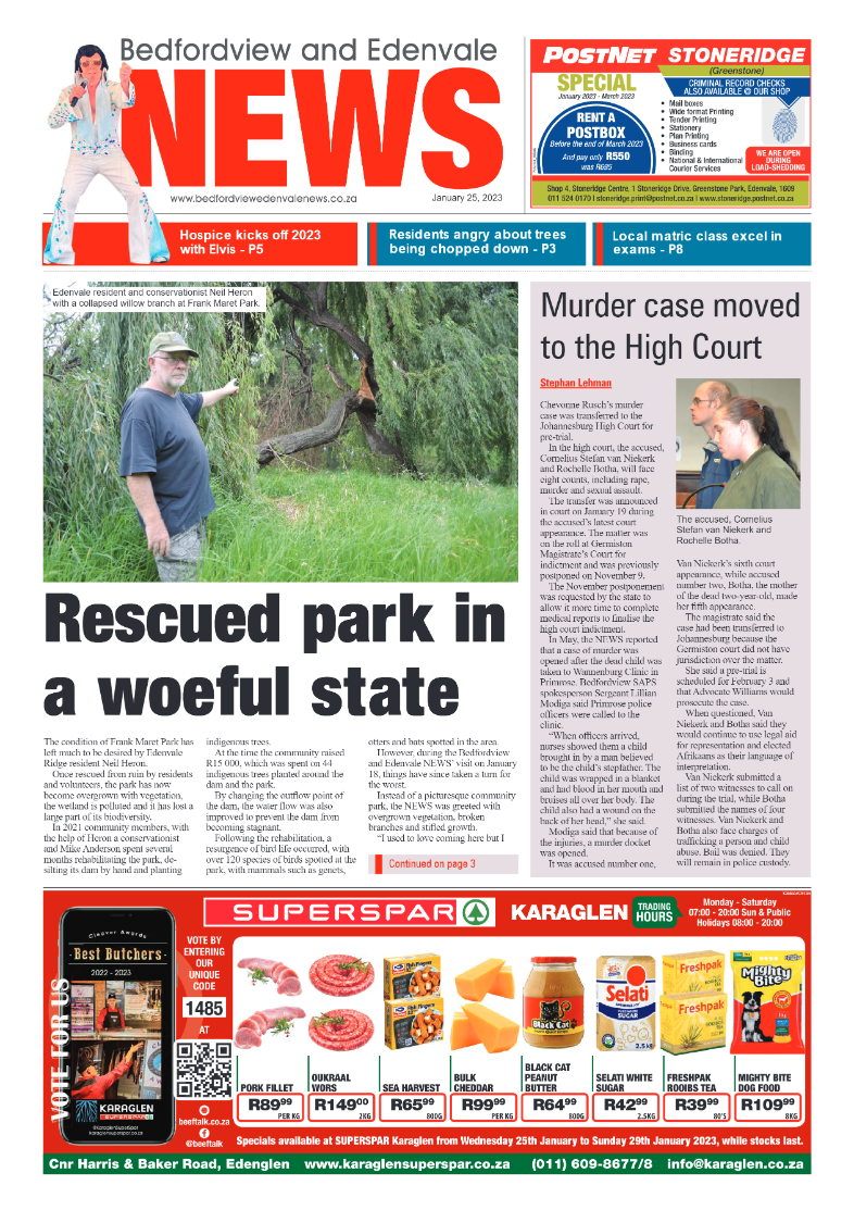 Bedfordview and Edenvale 25 Janaury 2023 page 1