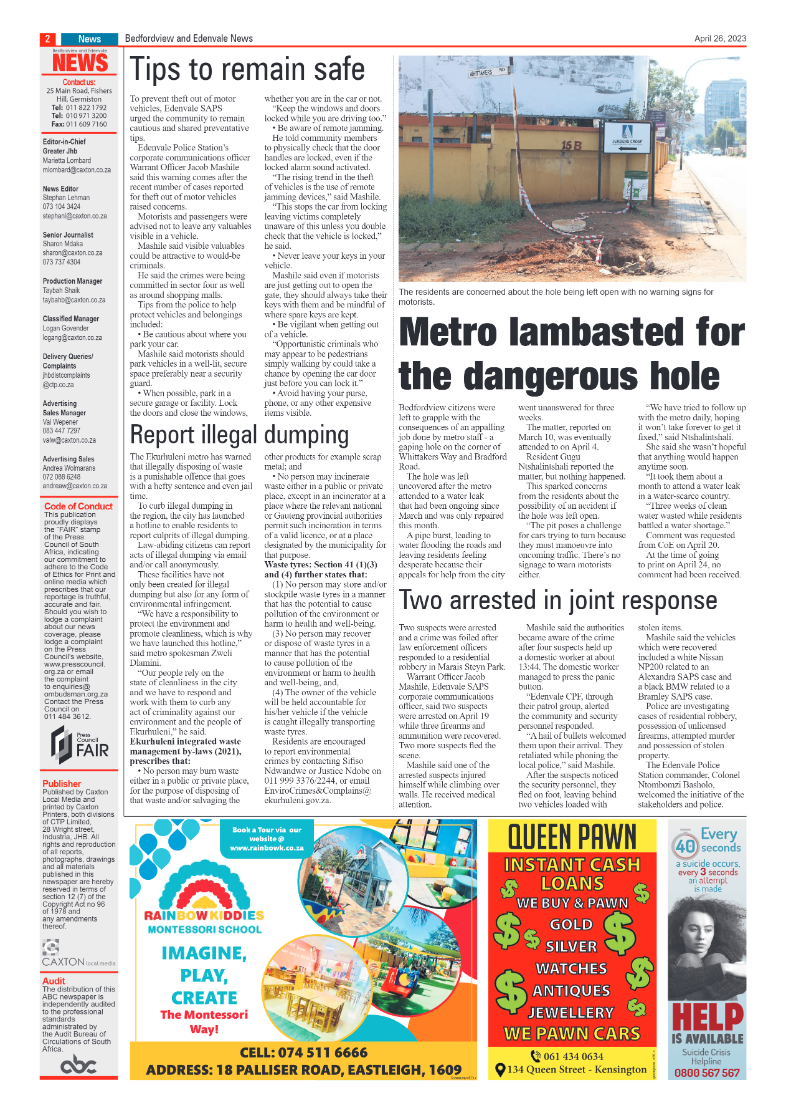 Bedfordview and Edenvale 26 April 2023 page 2