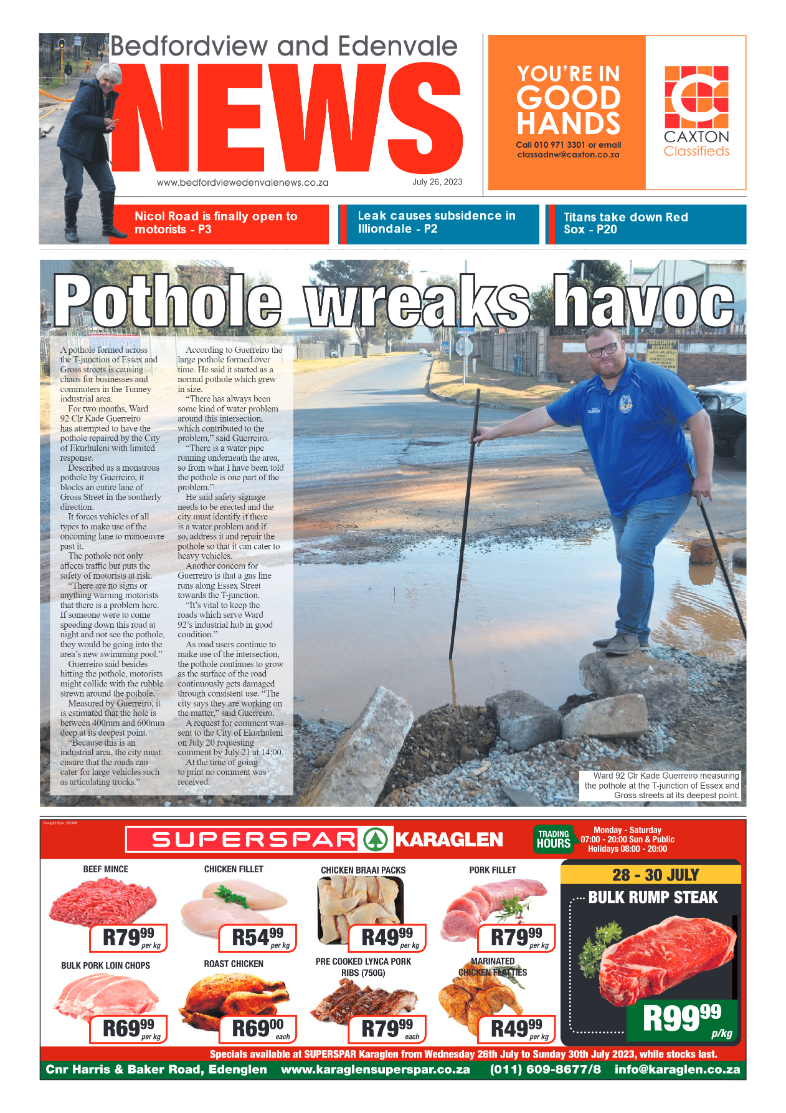 Bedfordview and Edenvale 26 July 2023 page 1
