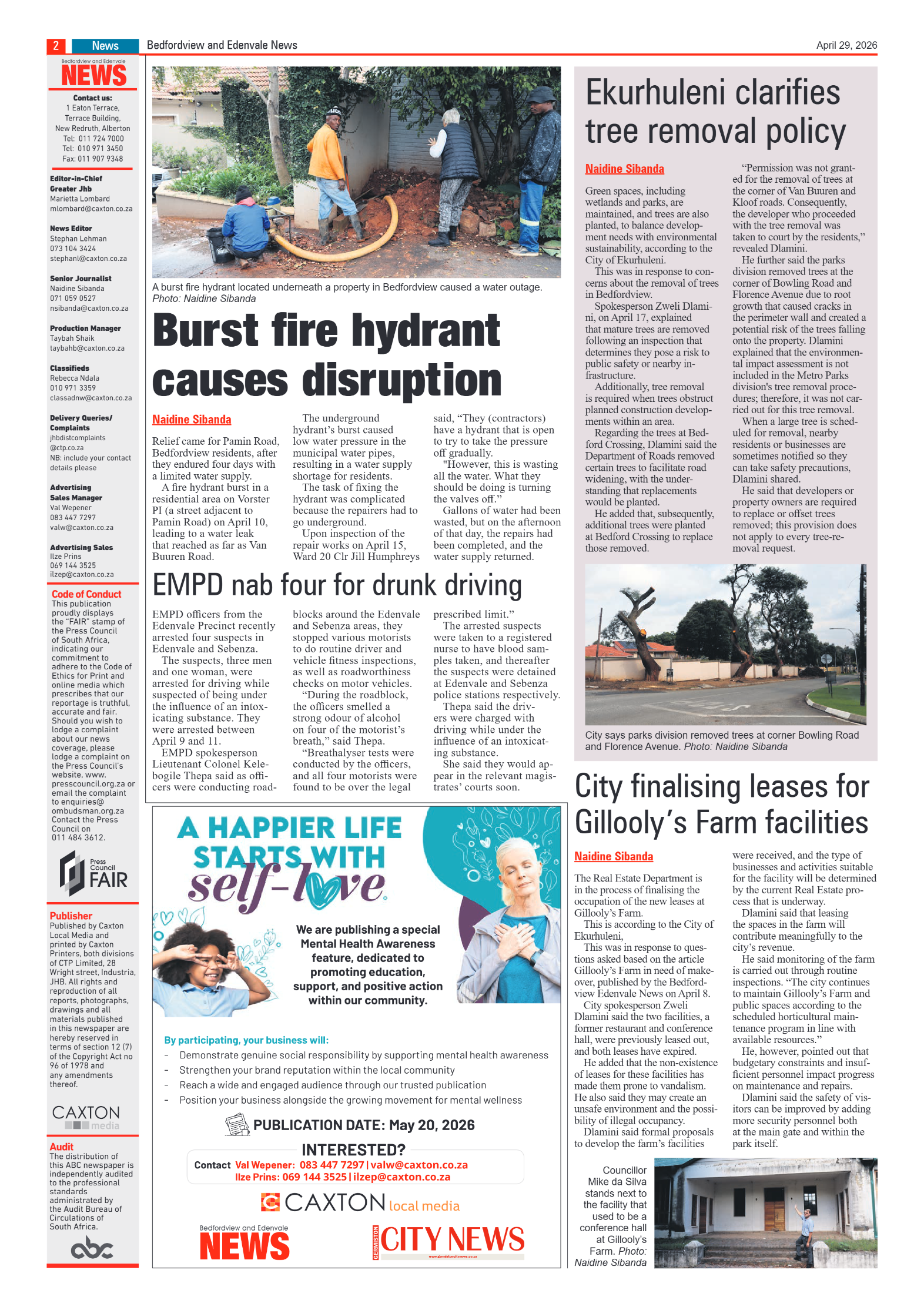 Bedfordview and Edenvale 29 April 2026 page 2