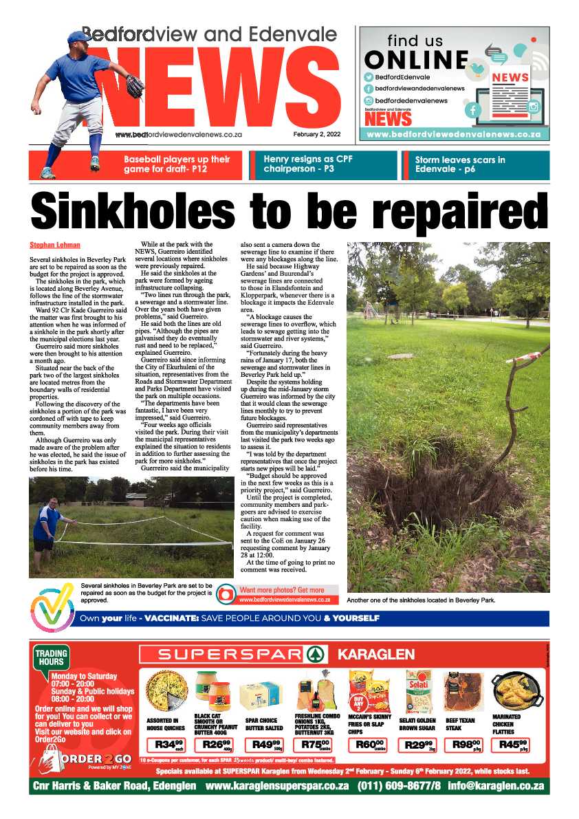 Bedfordview and Edenvale 2 February 2022 page 1