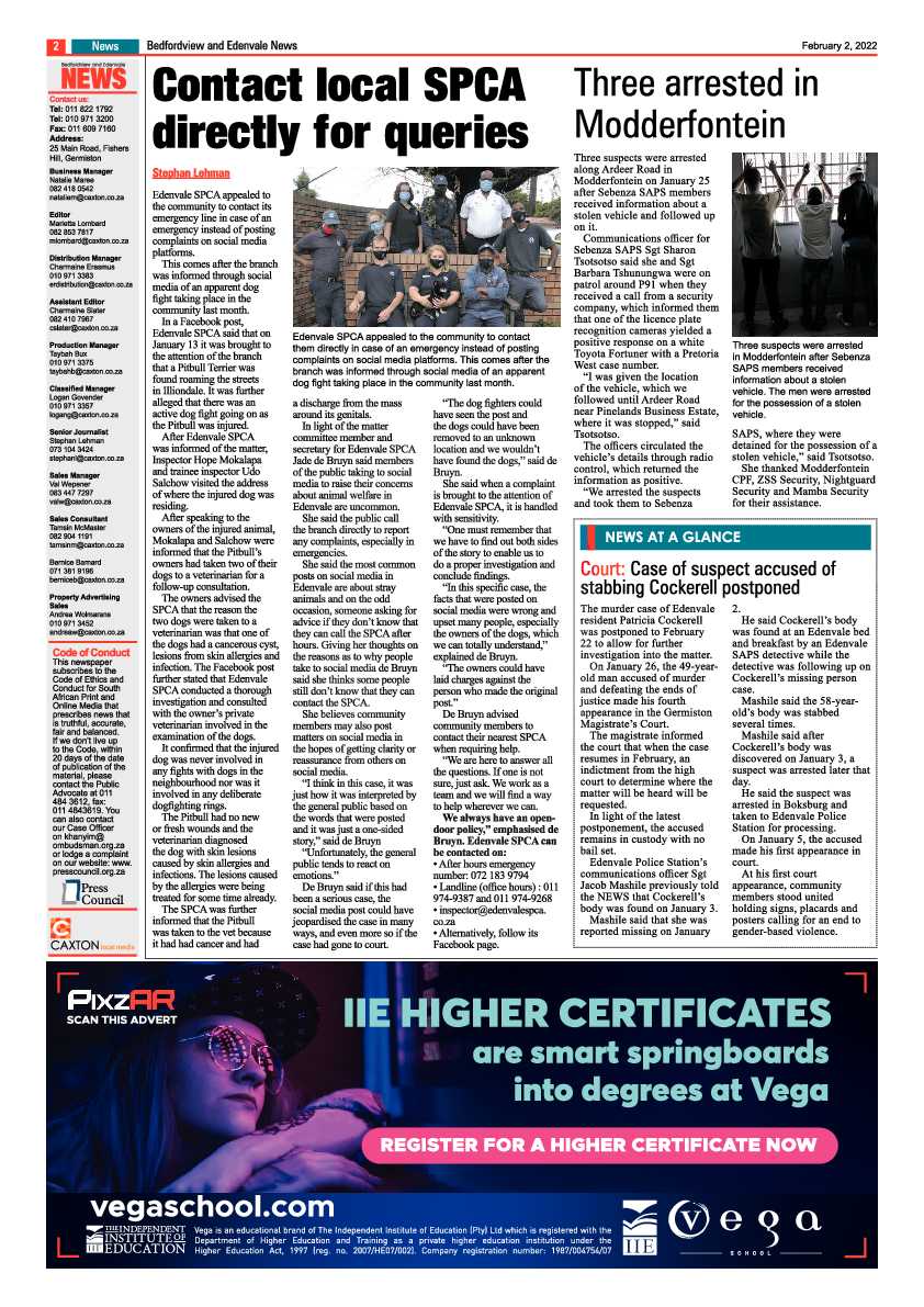 Bedfordview and Edenvale 2 February 2022 page 2