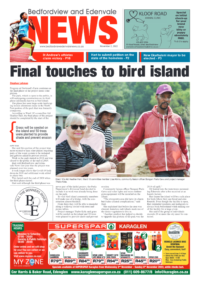 Bedfordview and Edenvale 2 Nov 2022 page 1