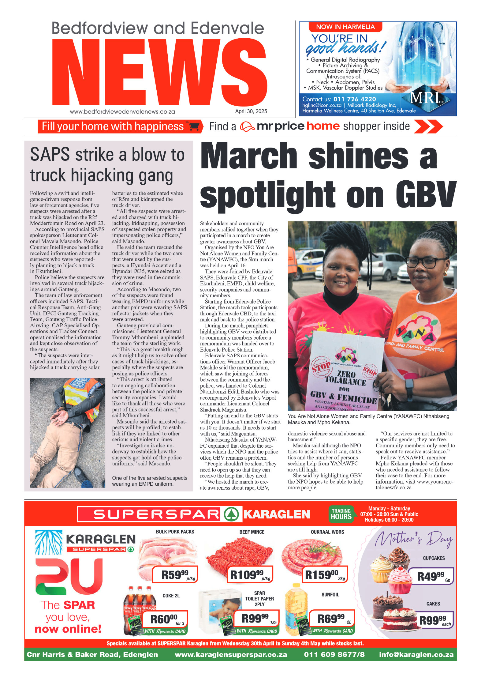 Bedfordview and Edenvale 30 April 2025 page 1