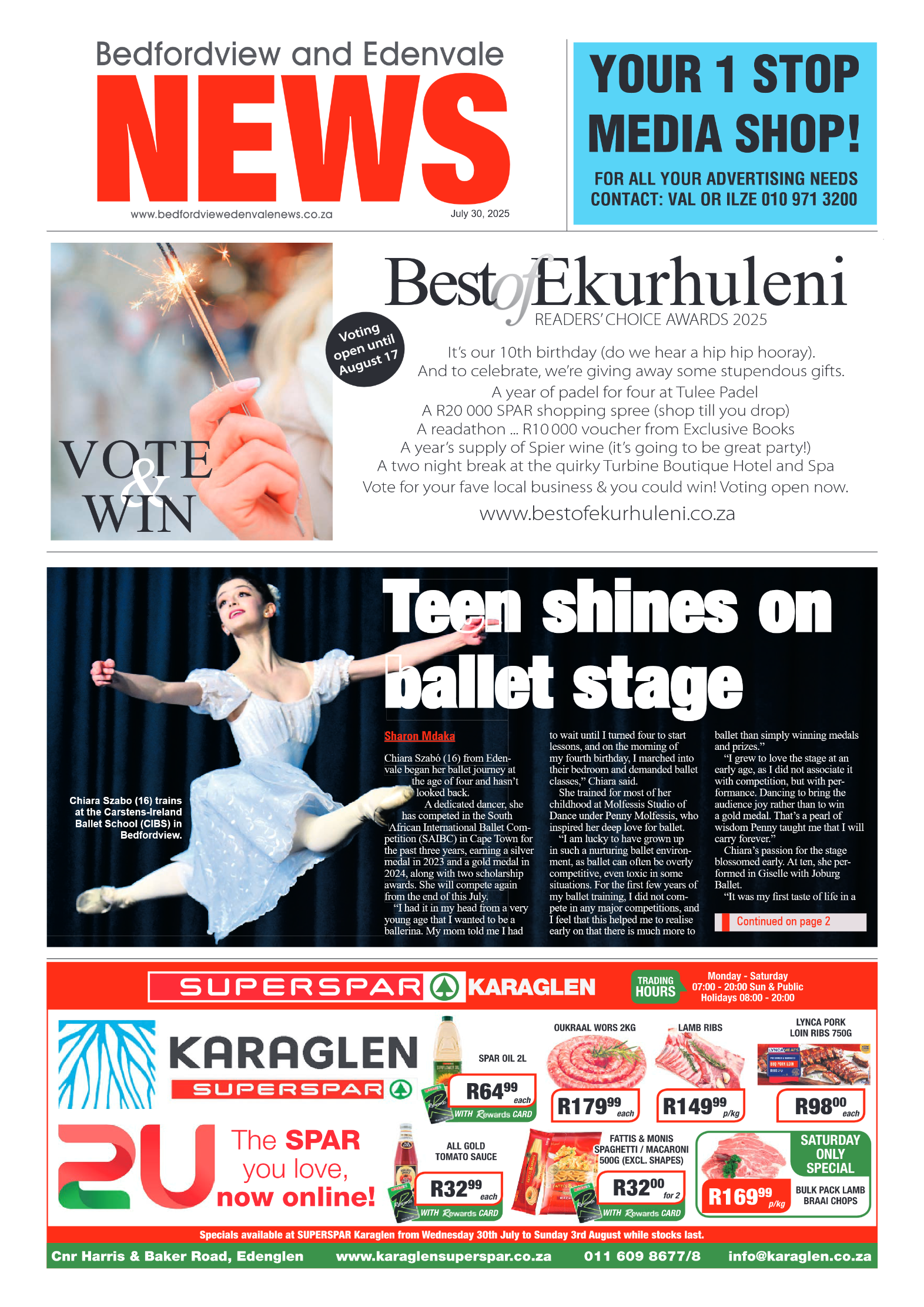 Bedfordview and Edenvale 30 July 2025 page 1