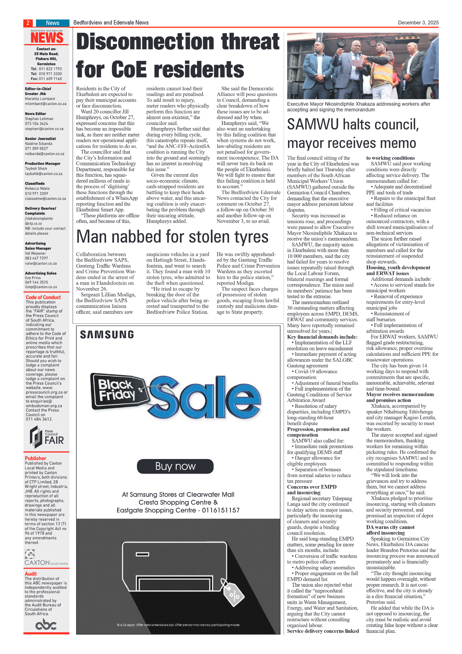 Bedfordview and Edenvale 3 December 2025 page 2