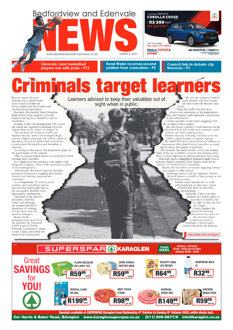 Bedfordview and Edenvale 4 October 2023 page 1