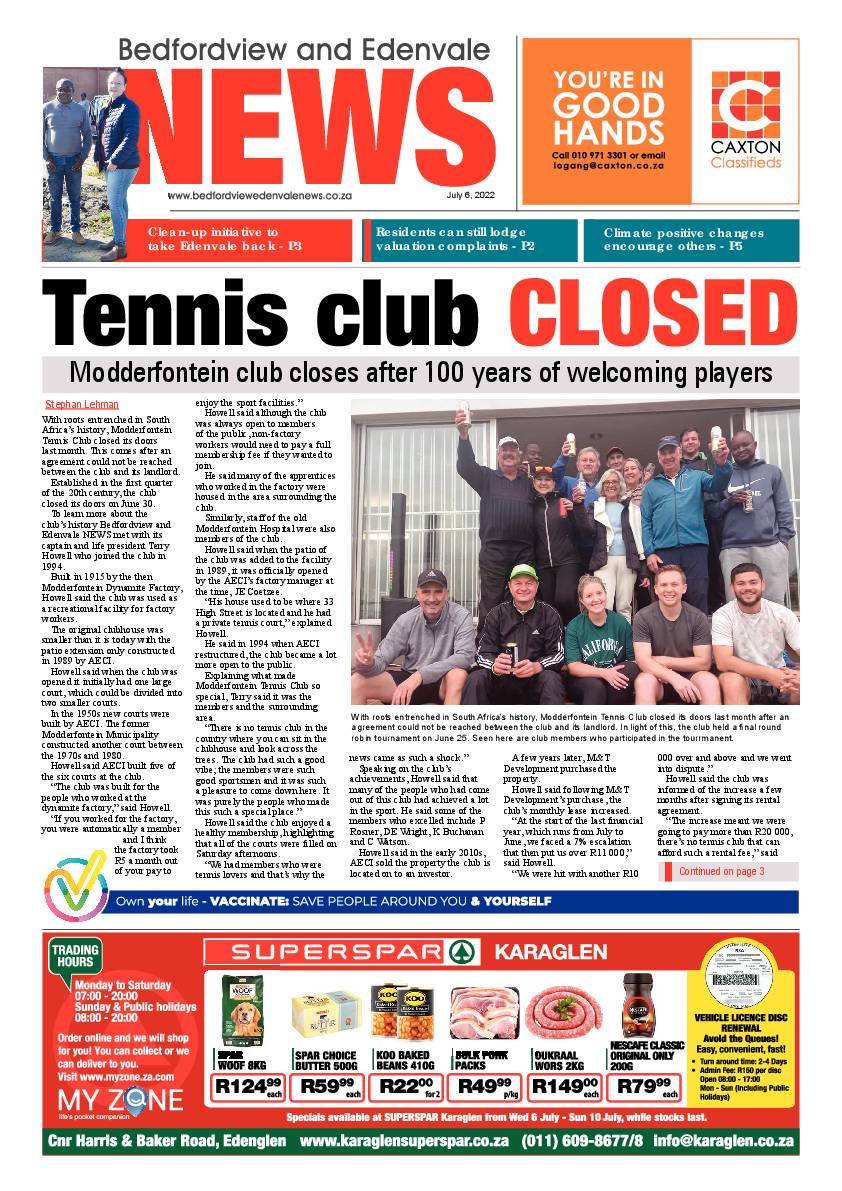 Bedfordview and Edenvale 6 July 2022 page 1