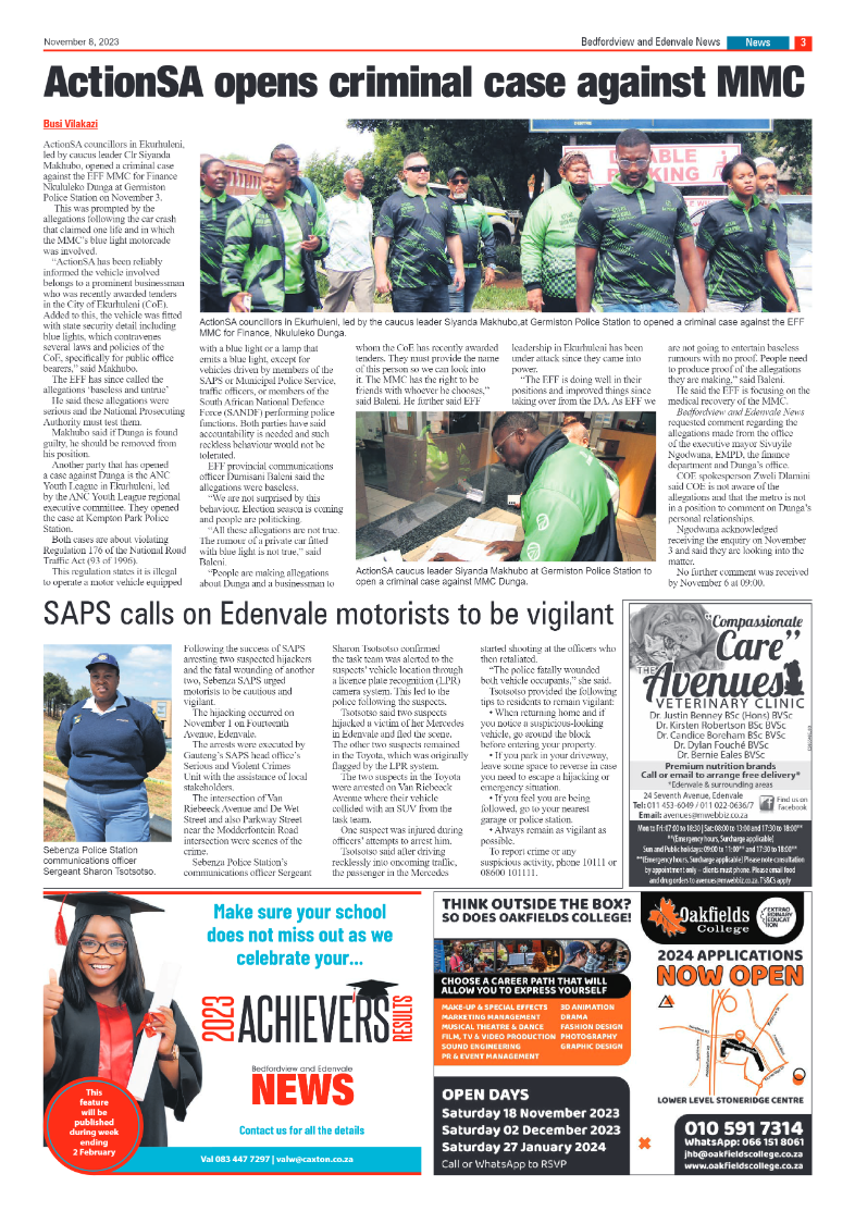 Bedfordview and Edenvale 8 November 2023 page 3