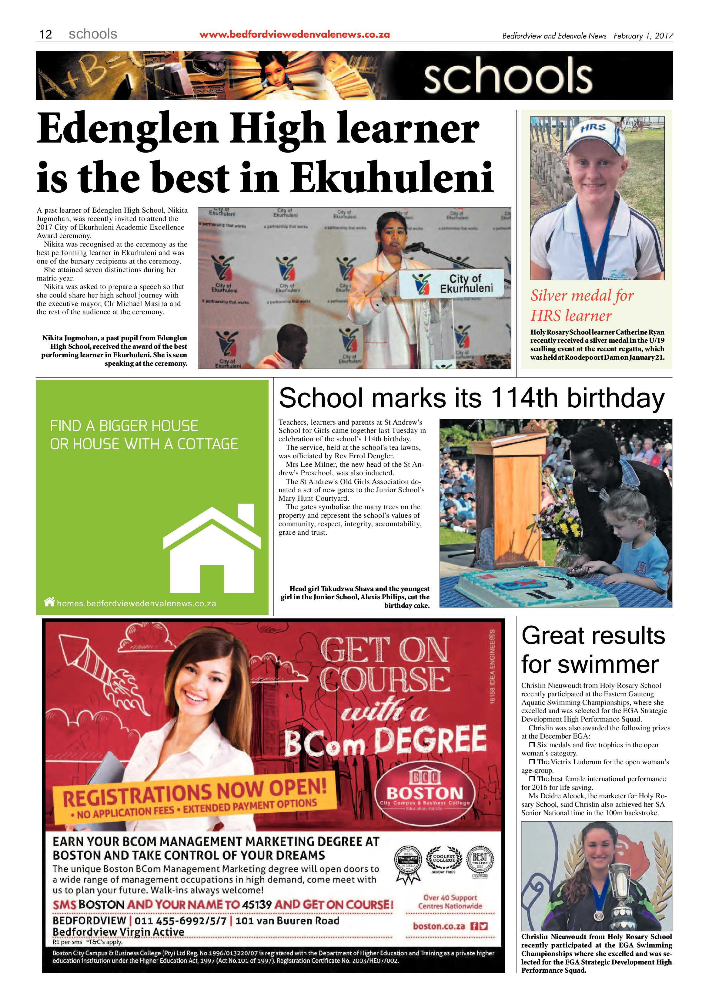 Bedfordview and Edenvale News 01 February 2017 page 12